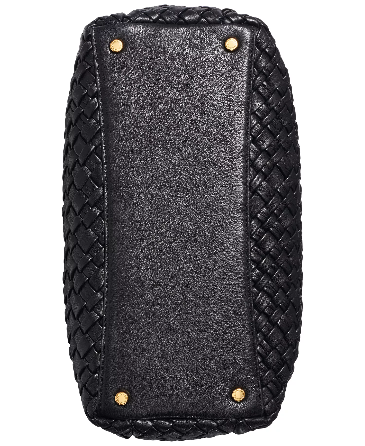 Amagansett Leather Medium Satchel Bag - Black/Gold - ONE SIZE