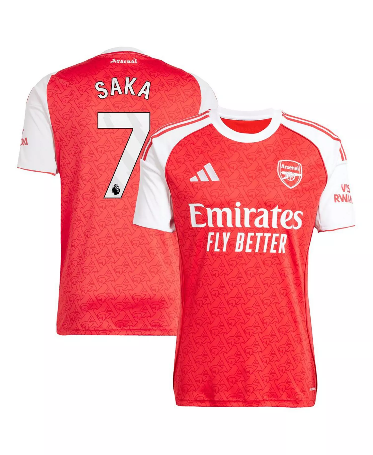 Men's Bukayo Saka Red Arsenal 2025/26 Home Replica Player Jersey - Red - 2XL