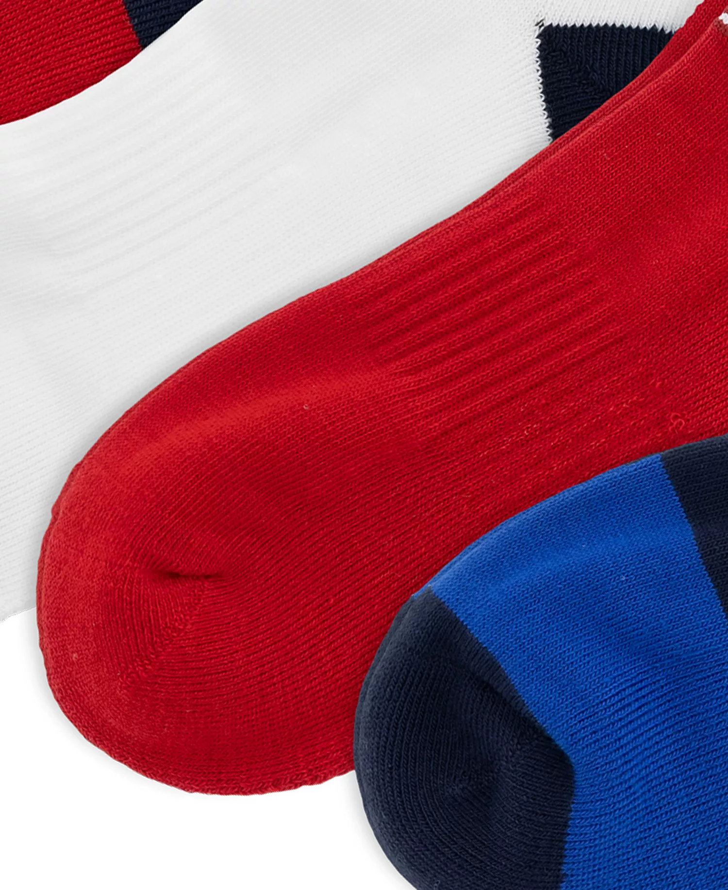 Men's USA Stadium Quarter Socks, 6-Pack - Navy/White/Red - 10-13