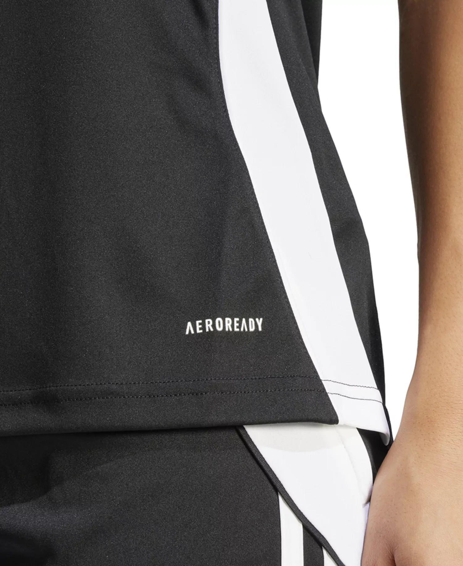 Women's Tiro 24 Jersey Top  - Black/white - L