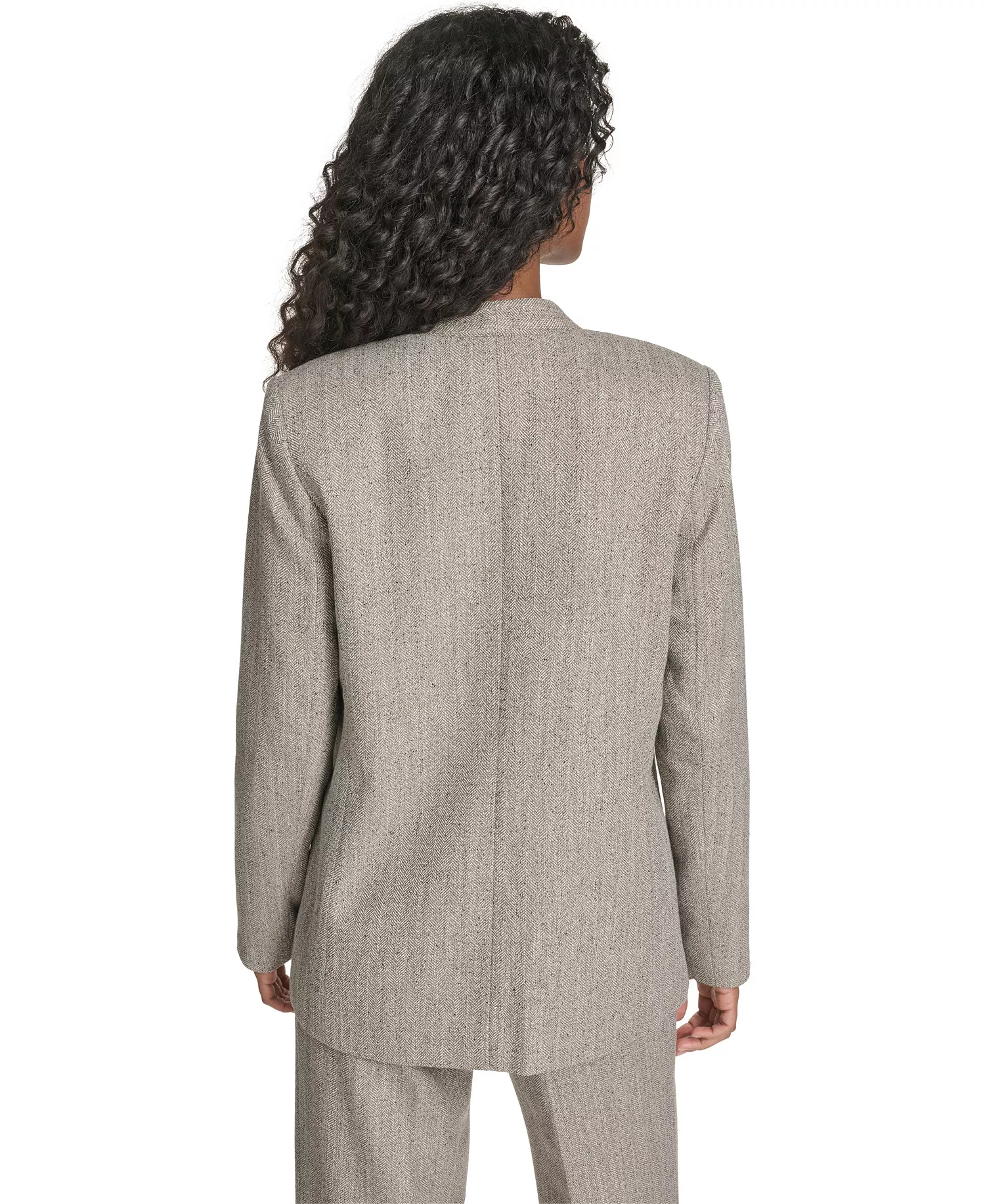 Petite Novelty One Button Jacket - Oyster Multi - 10P