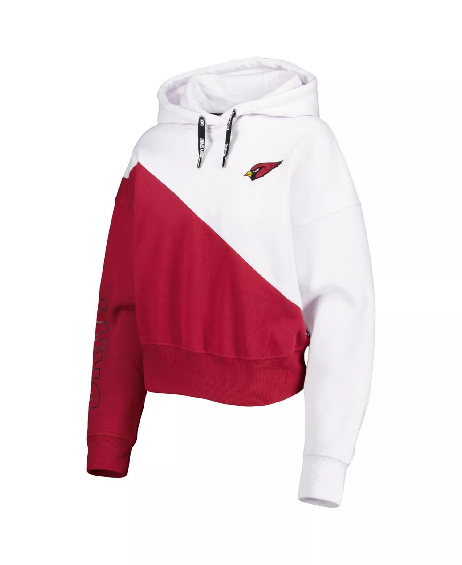Women's White, Cardinal Arizona Cardinals Bobbi Color Blocked Pullover Hoodie - White, Cardinal - 2XL