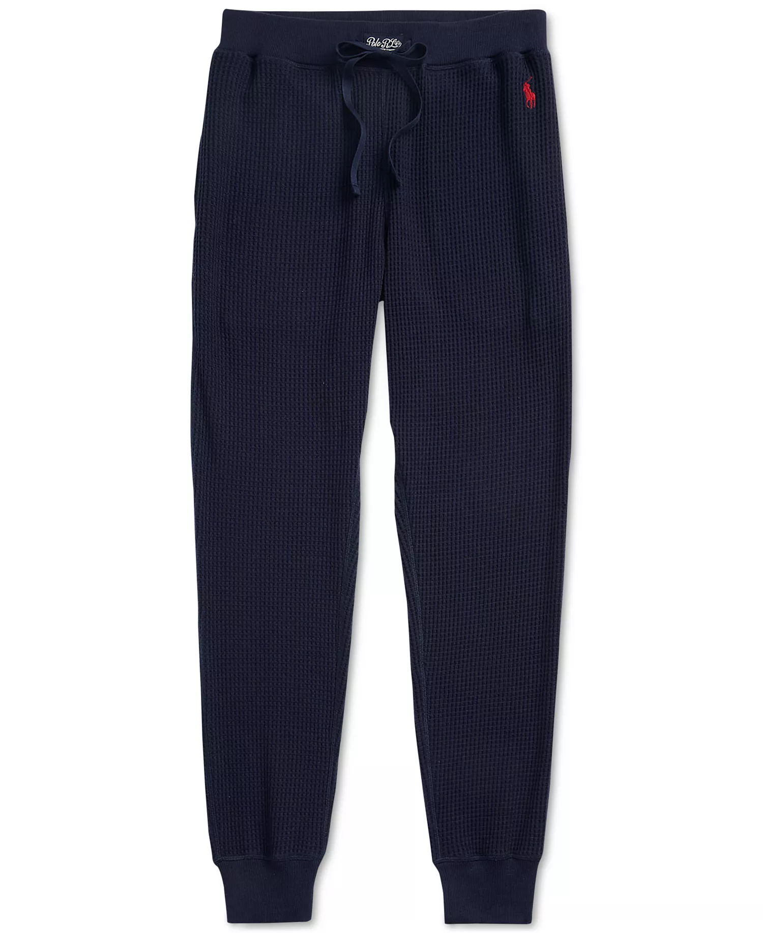 Men's Premium Thermal Jogger Pajama Pants - Cruise Navy/RL2000 Red Polo Player - L