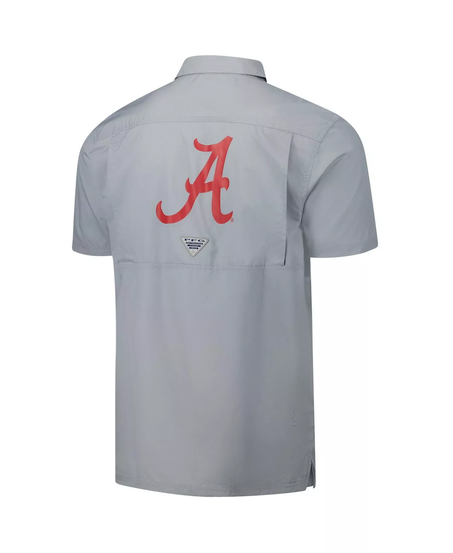Men's Gray Alabama Crimson Tide PFG Slack Tide Omni-Shade Button-Up Camp Shirt - Gray - L