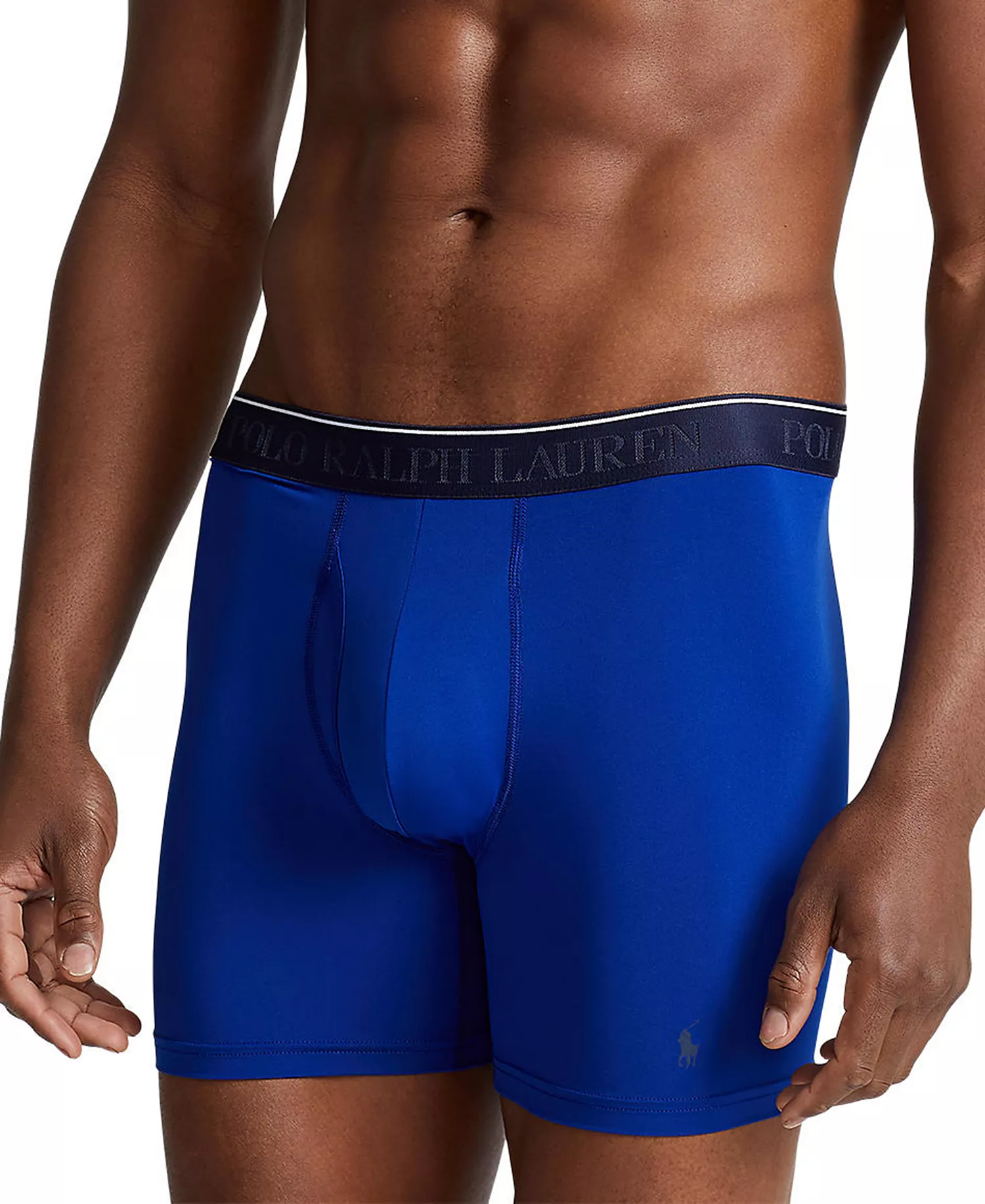 Men's 5-Pack Stretch Classic Fit Boxer Briefs - Assorted Blue/Black/Grey - L