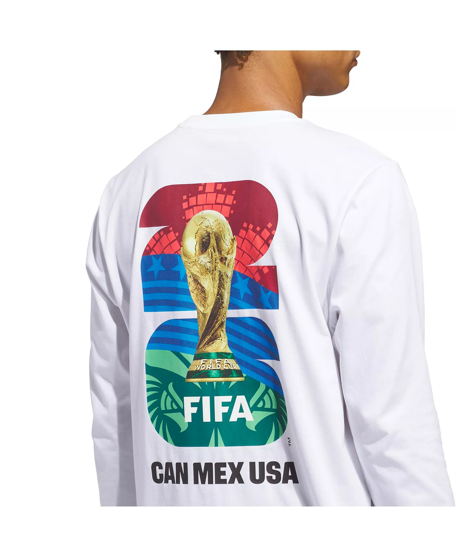 Men's White 2026 FIFA World Cup Graphic Long Sleeve T-Shirt - White - 2XL