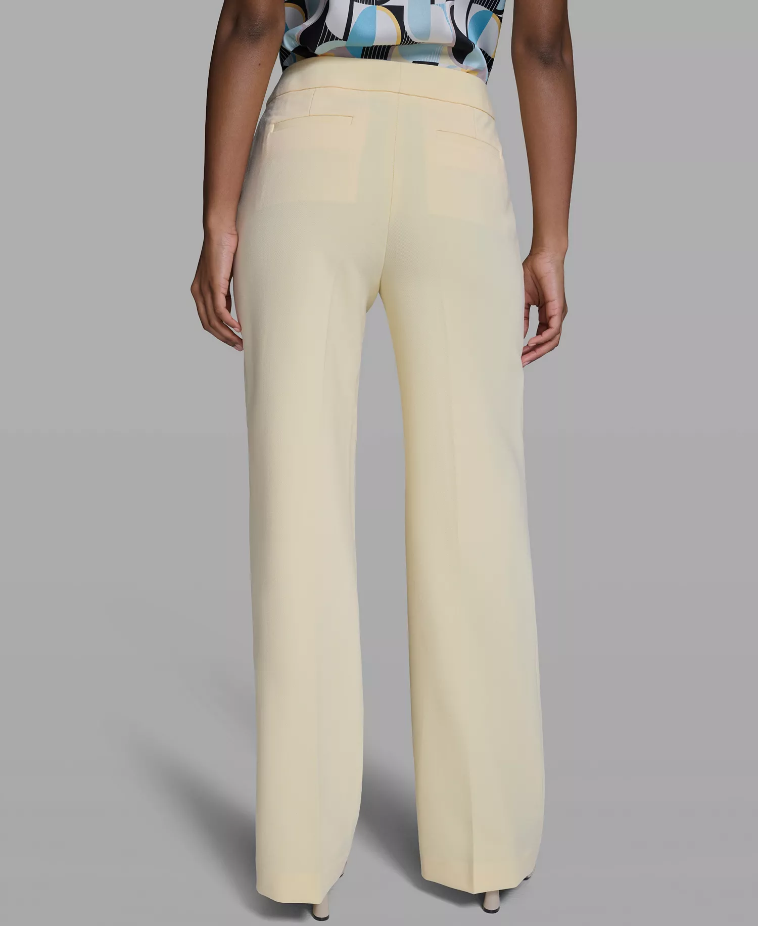 Women's Wide Leg Mid-Rise Pants - Panna Cotta - 0