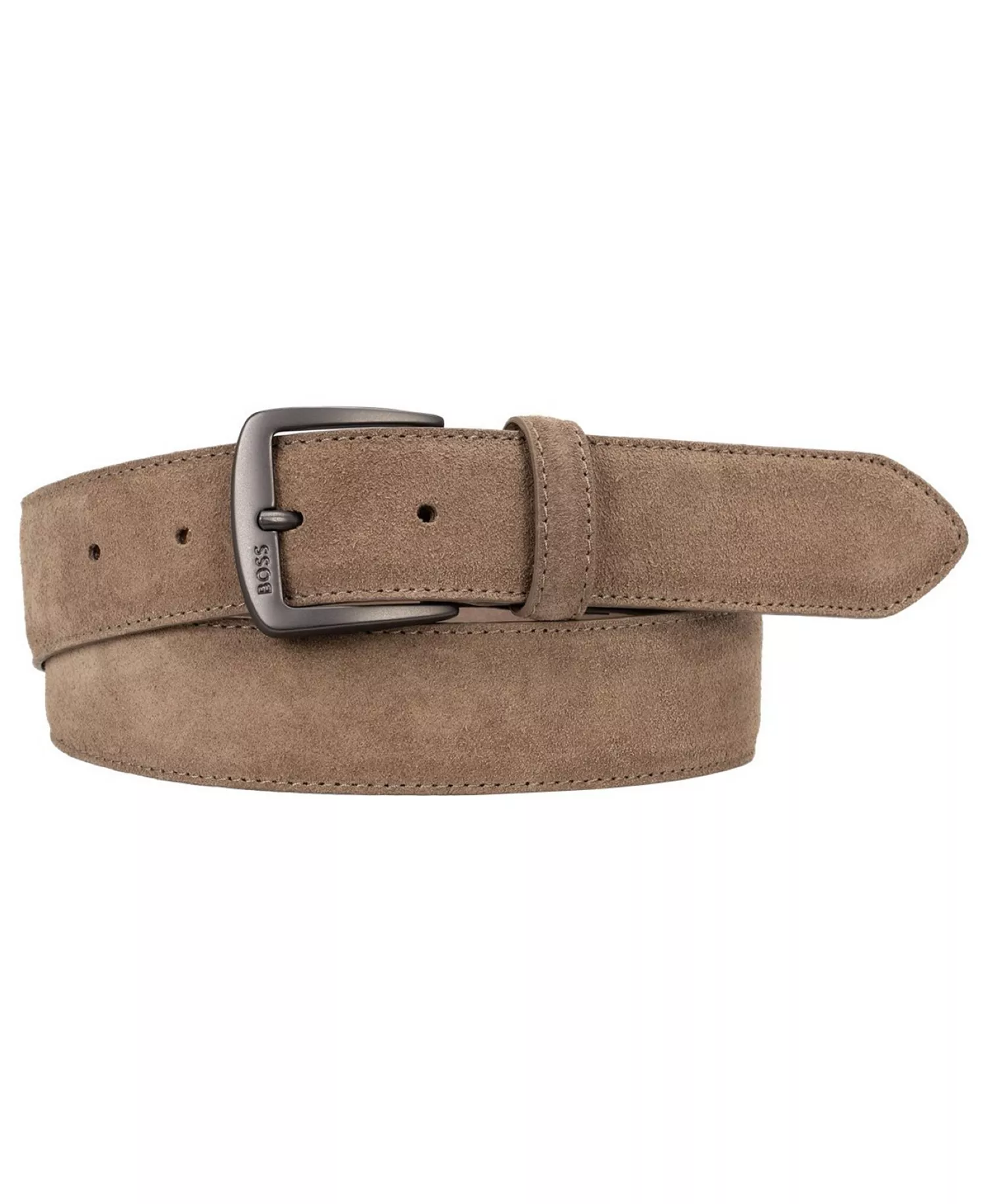 Men's Matt Coating Gunmetal Buckle Belt - Medium Beige - 30