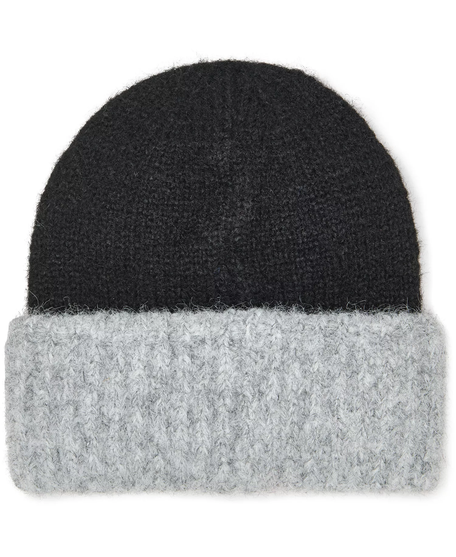 Color Block Knit Beanie - Heather Mid Gray - OS