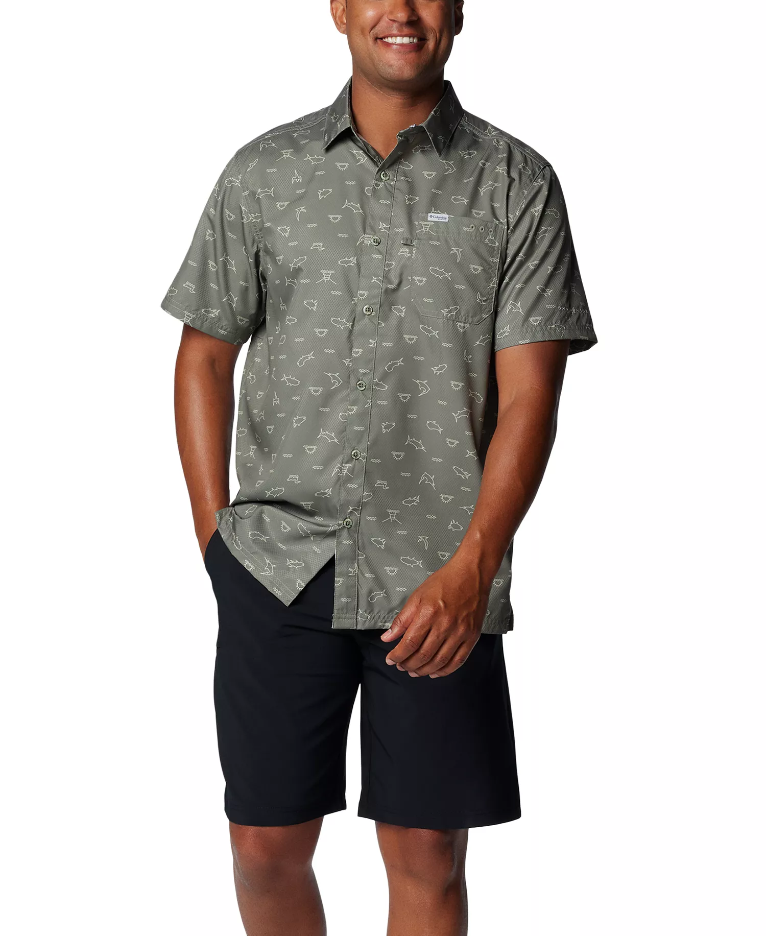 Men's PFG Grander Marlin III Offshore 10" Short - Black - 30