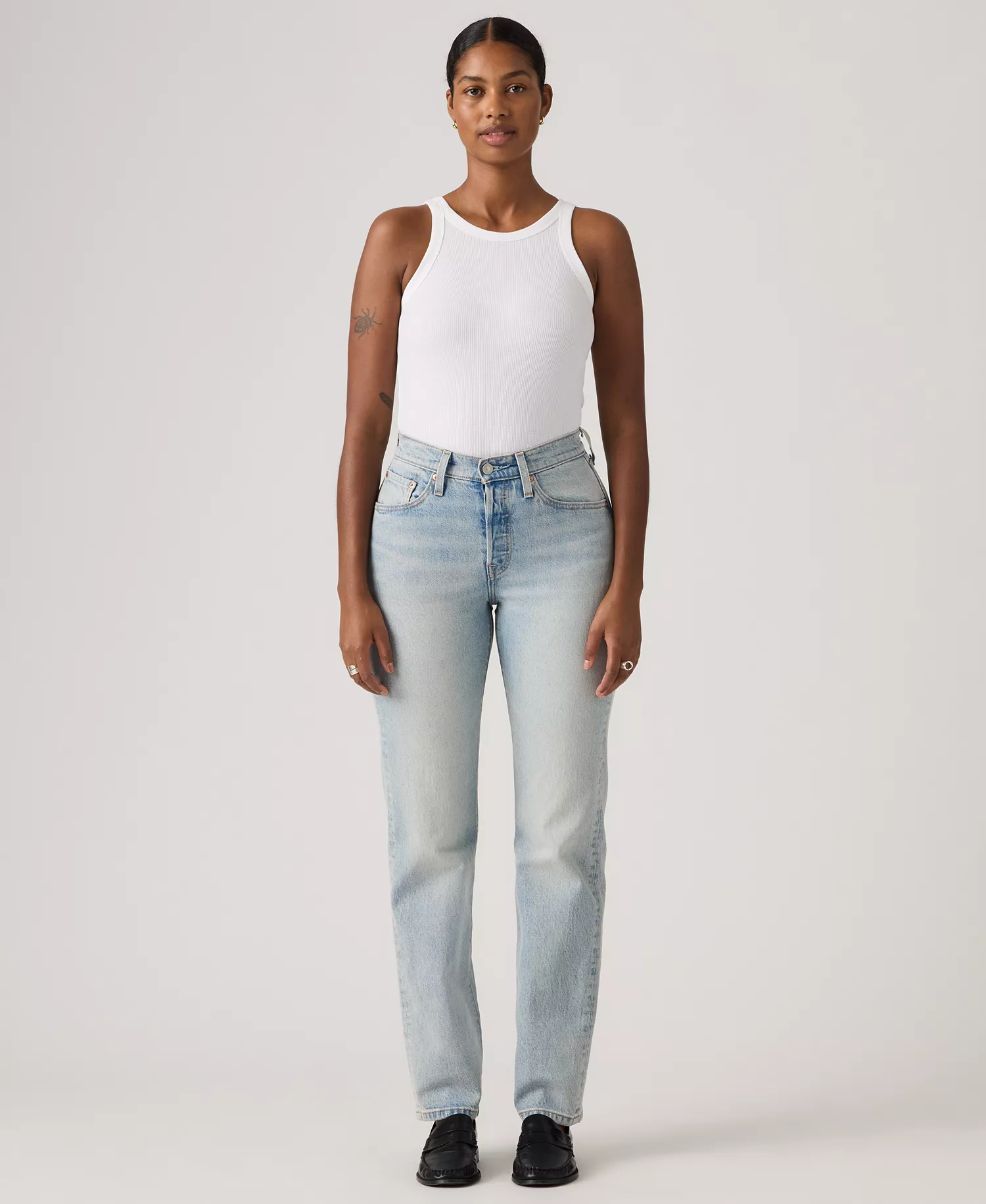 Women's 501 Curve High-Rise Straight-Leg Jeans - Heart Music No Dx - 24