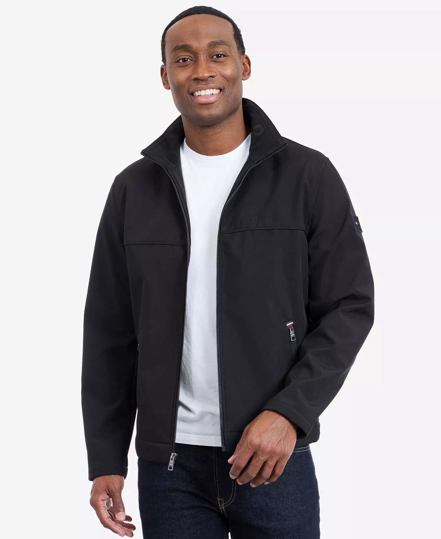 Men's Softshell Hipster Long-Sleeve Jacket - Black - 2XL