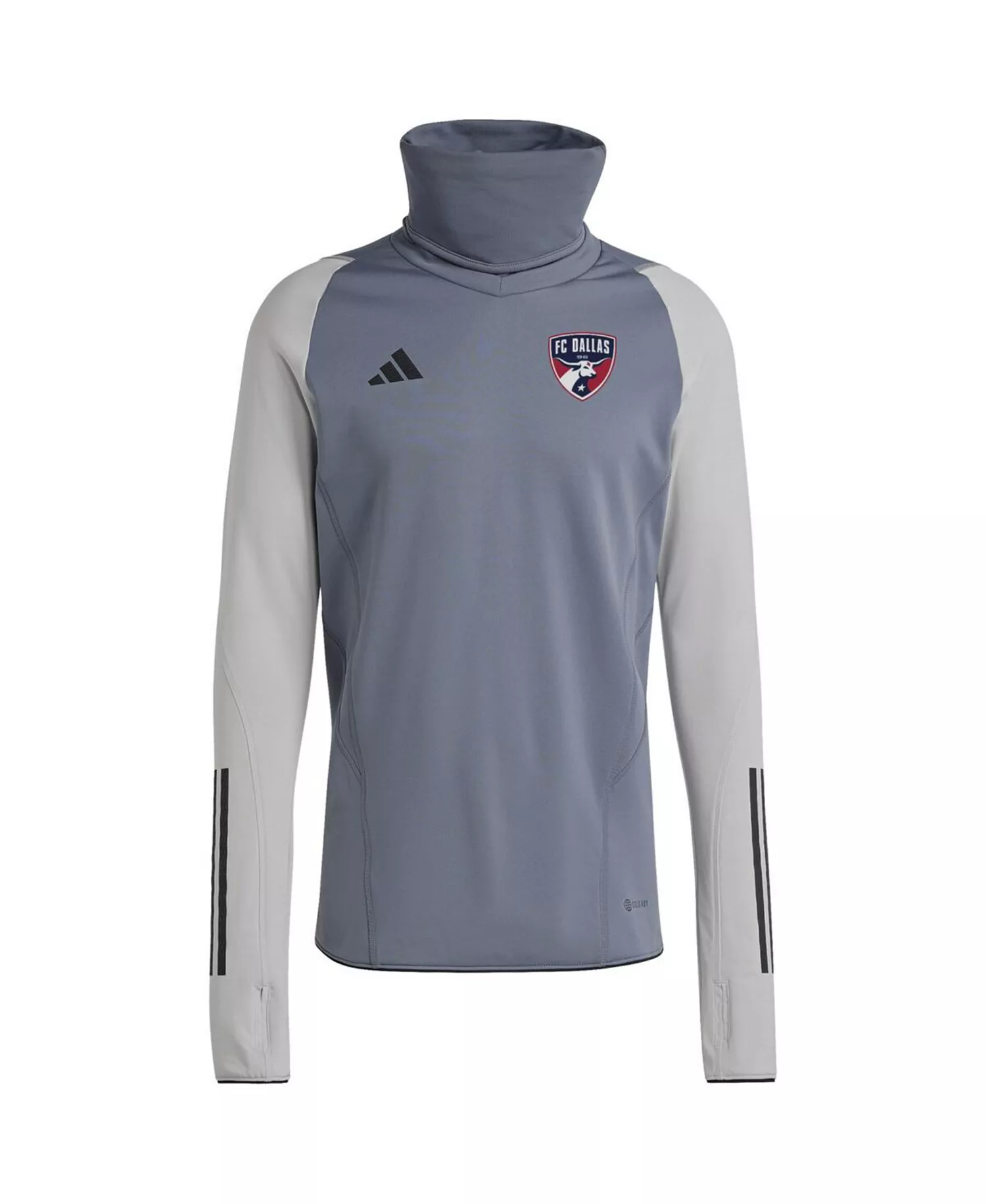 Men's Gray FC Dallas Warm Raglan COLD.RDY Top - Gray - 2XL