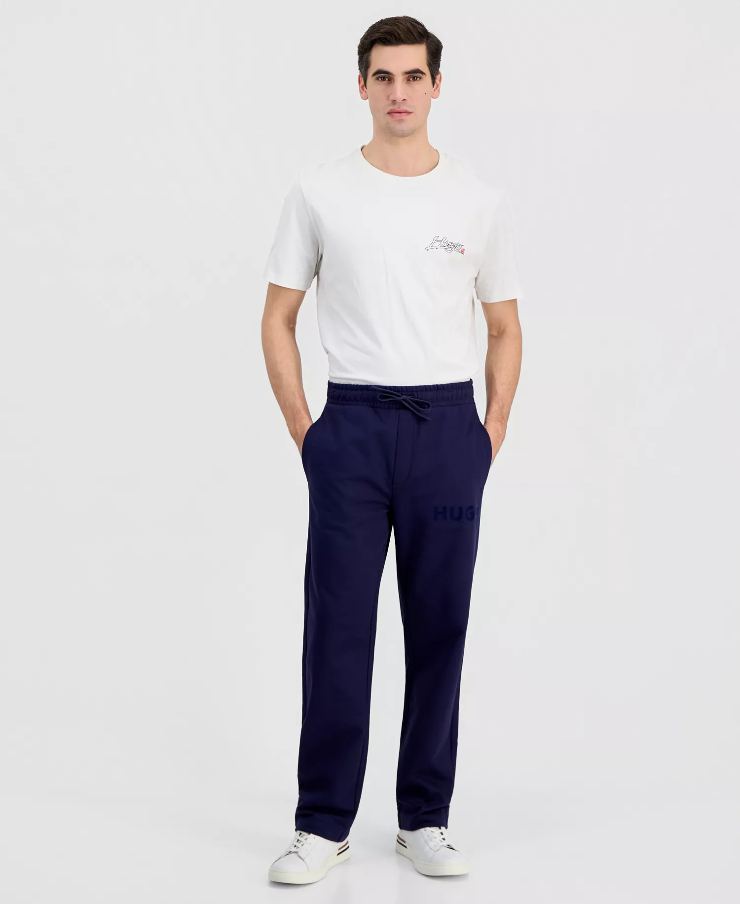 Men's Dumrulo French Terry Regular-Fit Sweatpants - NAVY - L