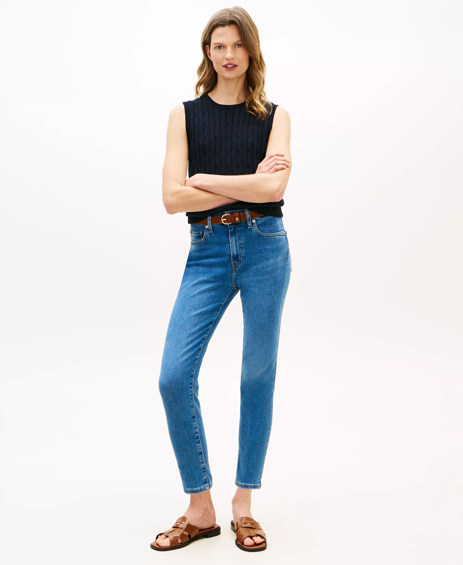 Women's Mid-Rise Skinny Jeans - Nautical Mid Blue - 10