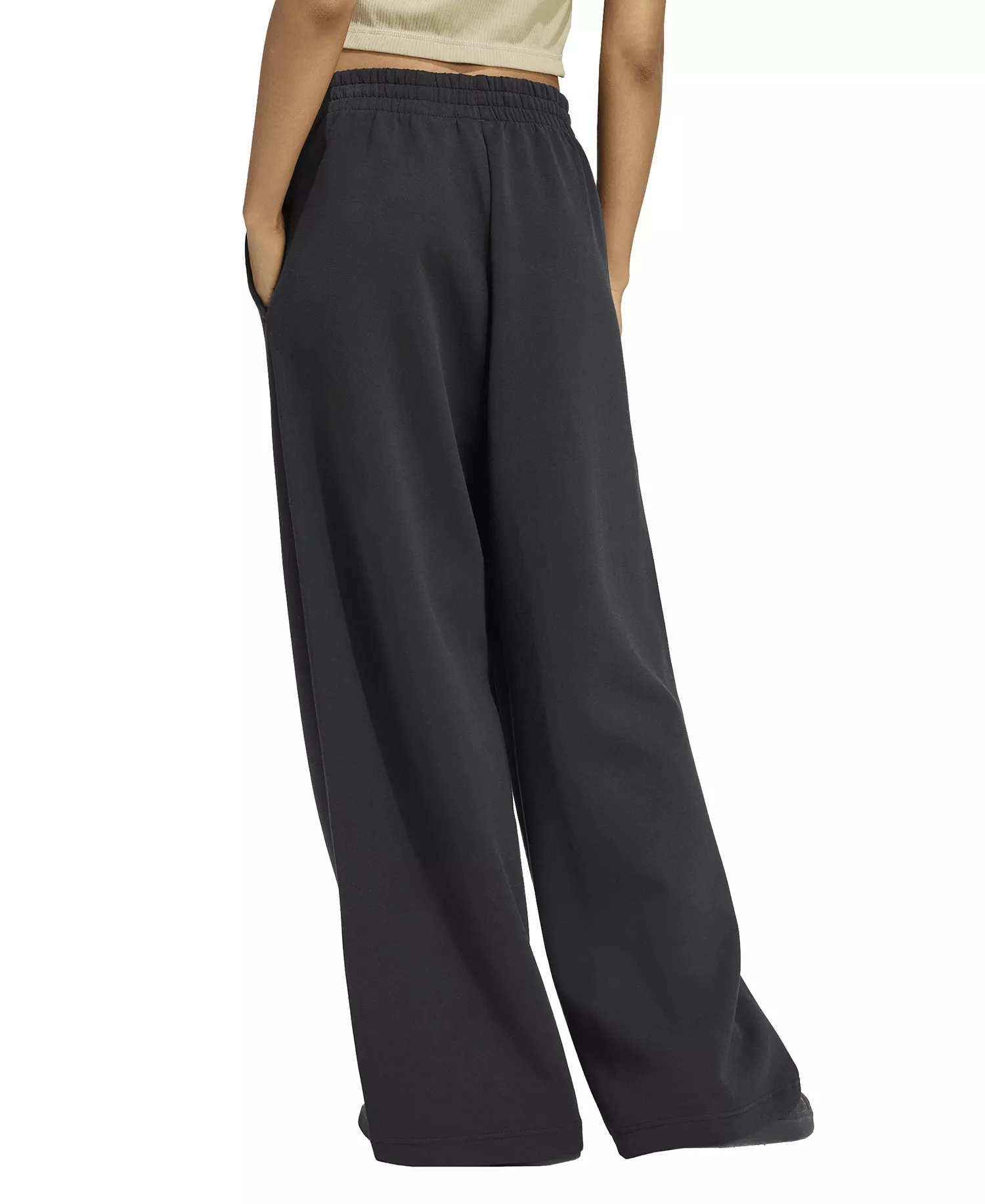 Women's Straight Sportswear Pants - Black - 2XL