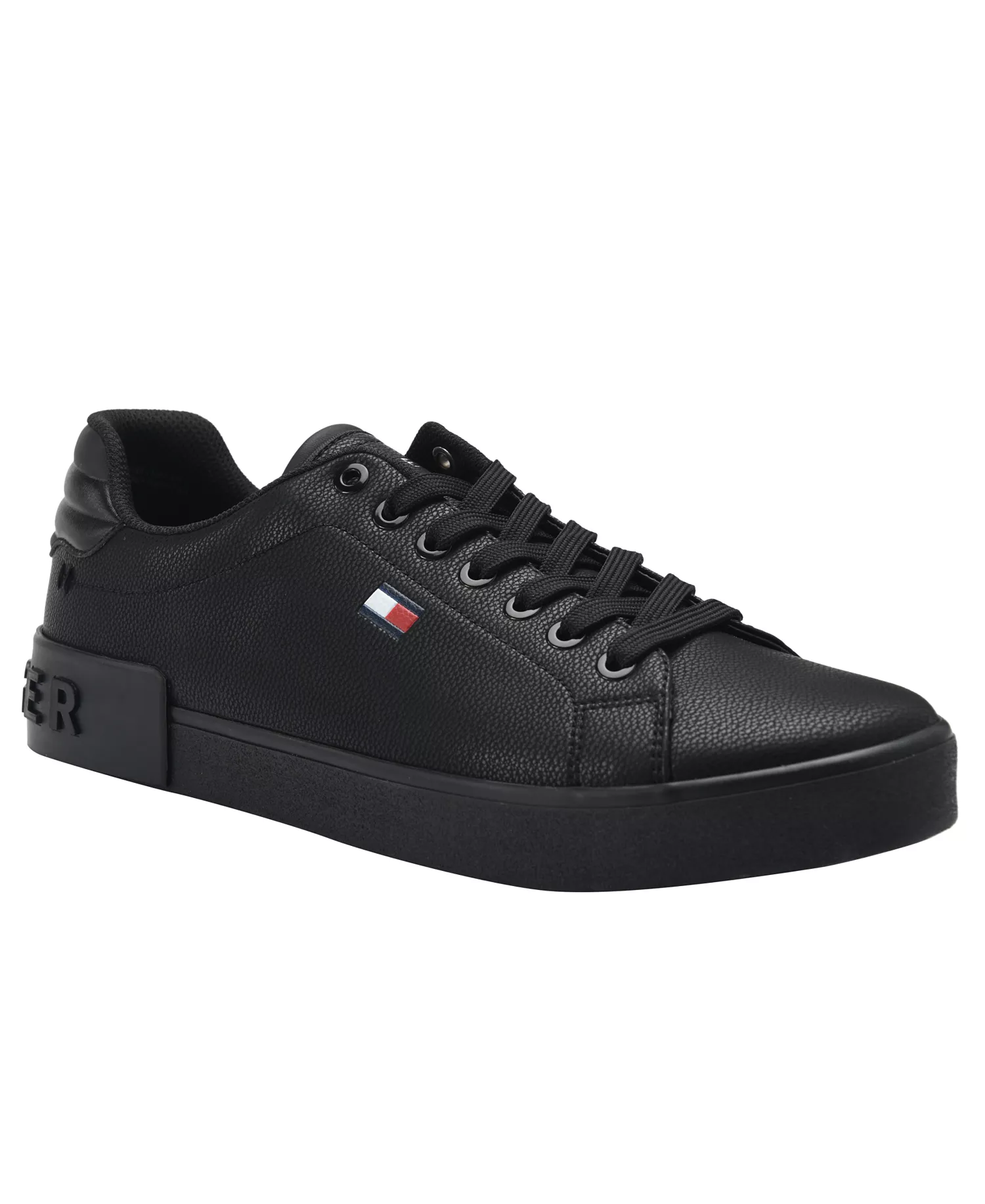 Men's Rezz Lace Up Low Top Sneakers - All Black - 10.5M