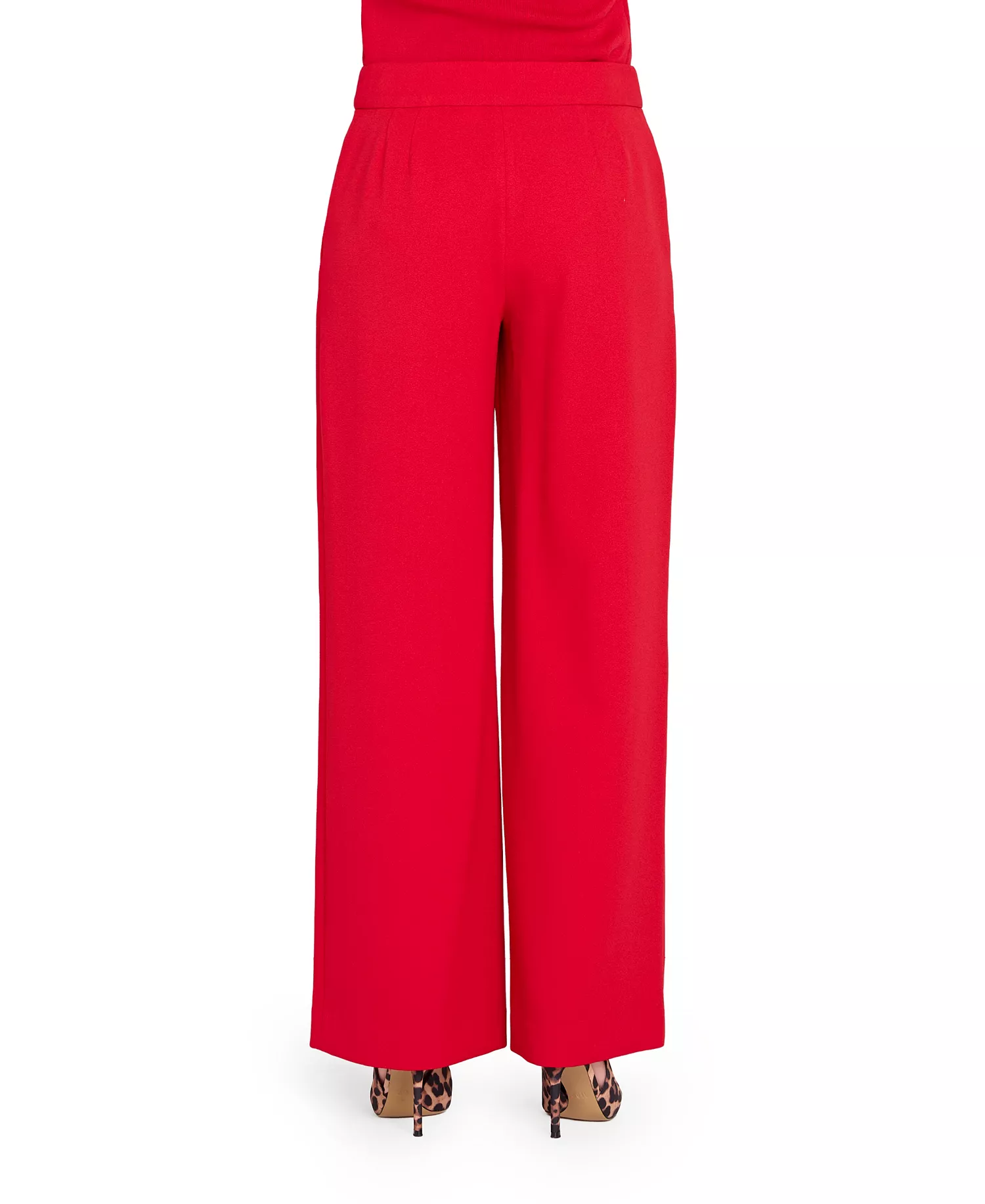 Petite Clean-Waist Wide-Leg Pants - Lipstick - 10P