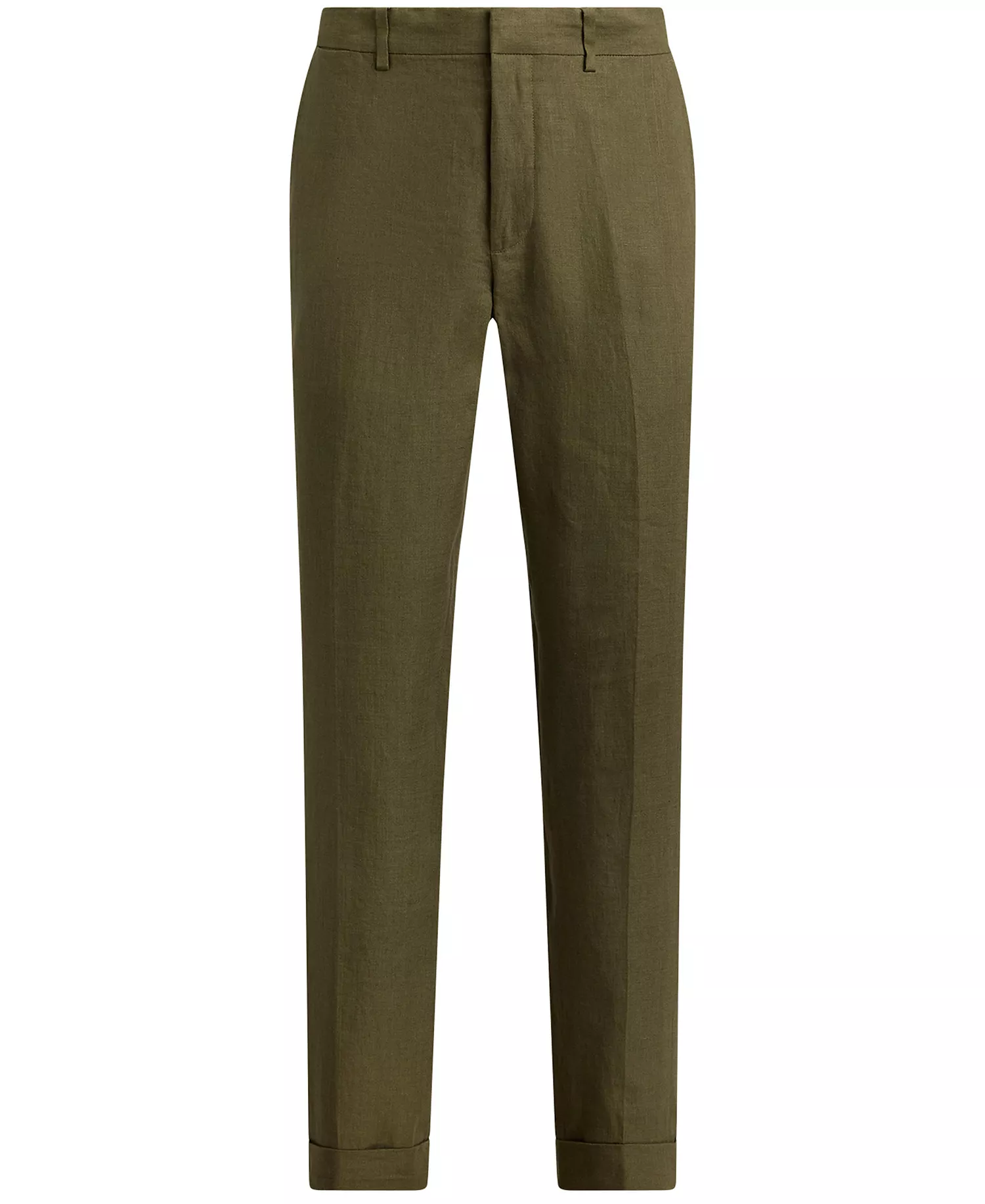Men's Linen Suit Trousers - Basic Olive - 30 - 30