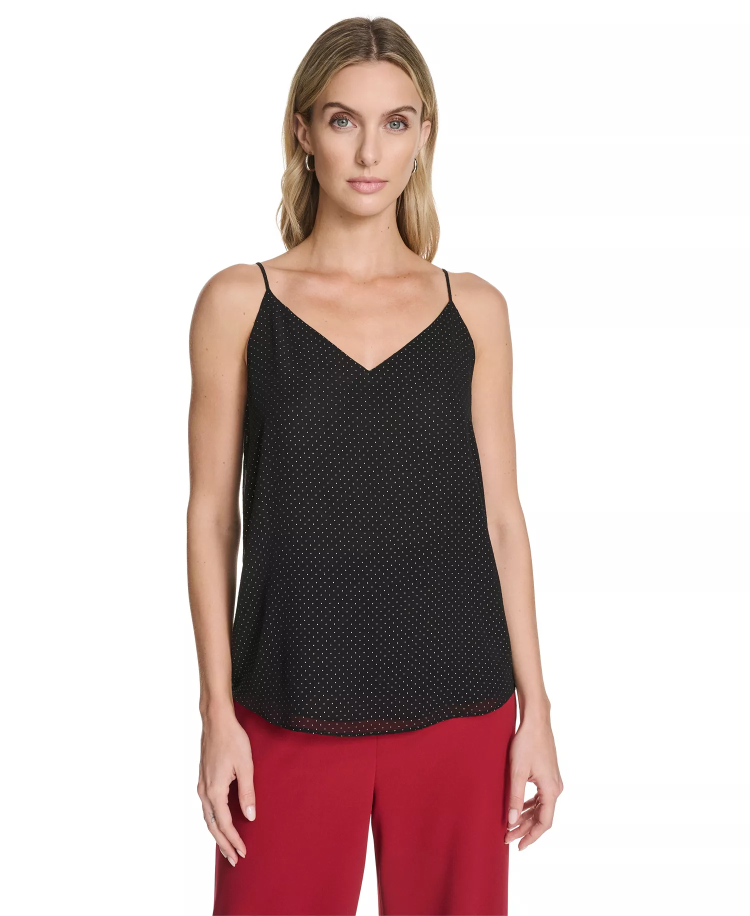 Women's Metallic Dot Camisole - Black - L