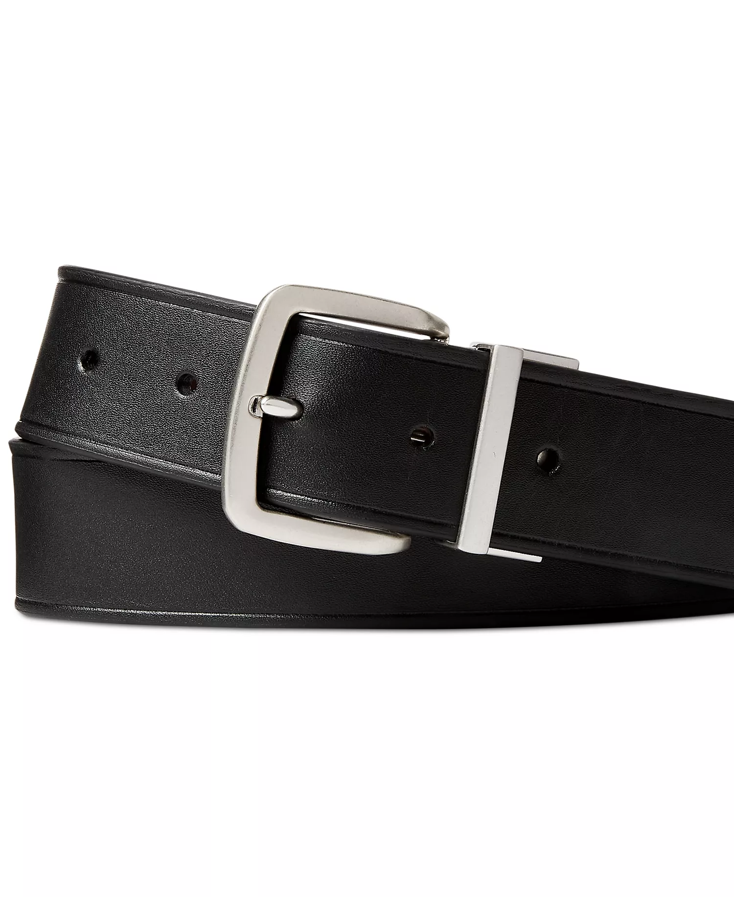 Men's Reversible Leather Belt - Black/Brown - 32