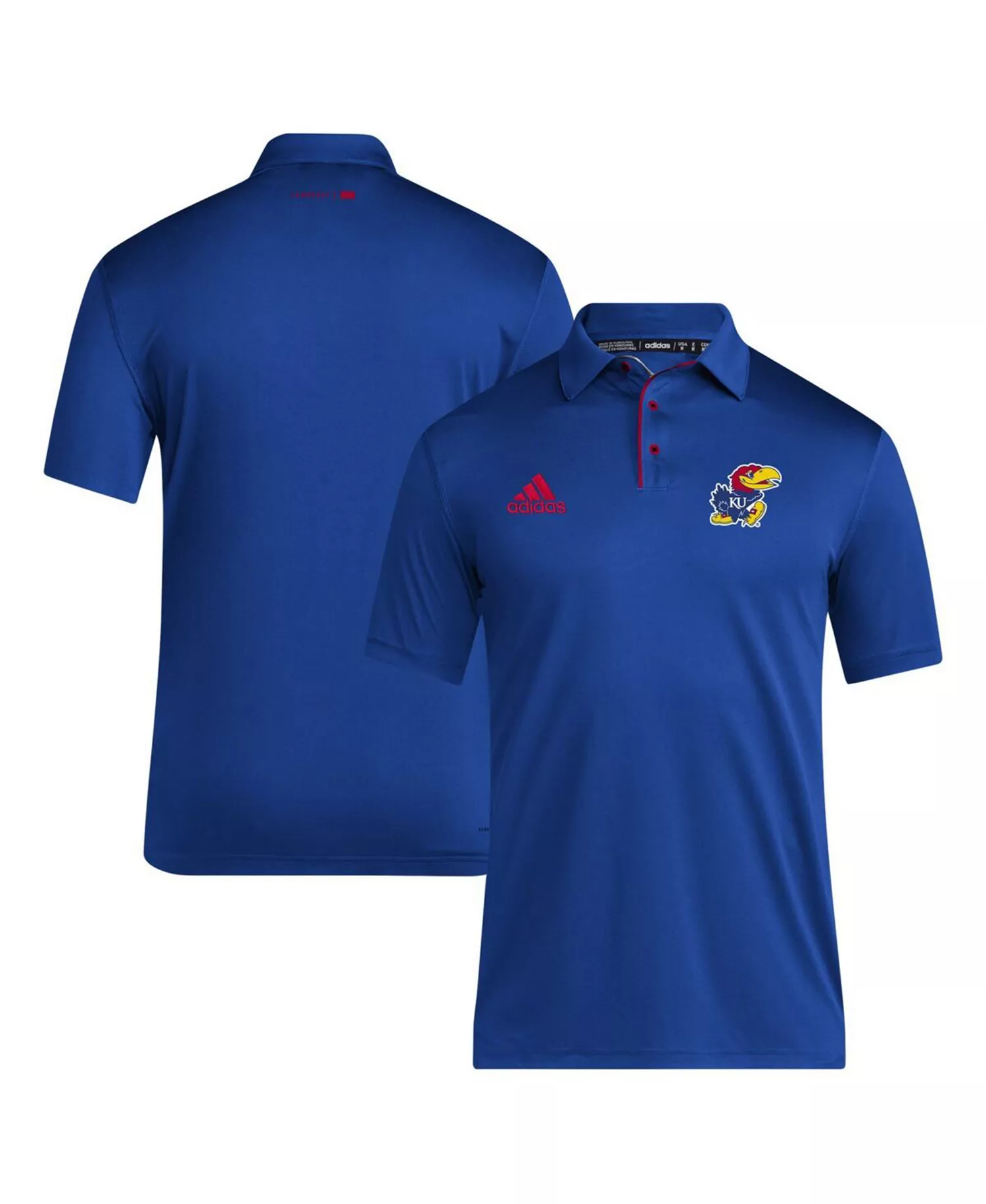 Men's Royal Kansas Jayhawks 2024 Coaches AEROREADY Polo - Royal - 2XL