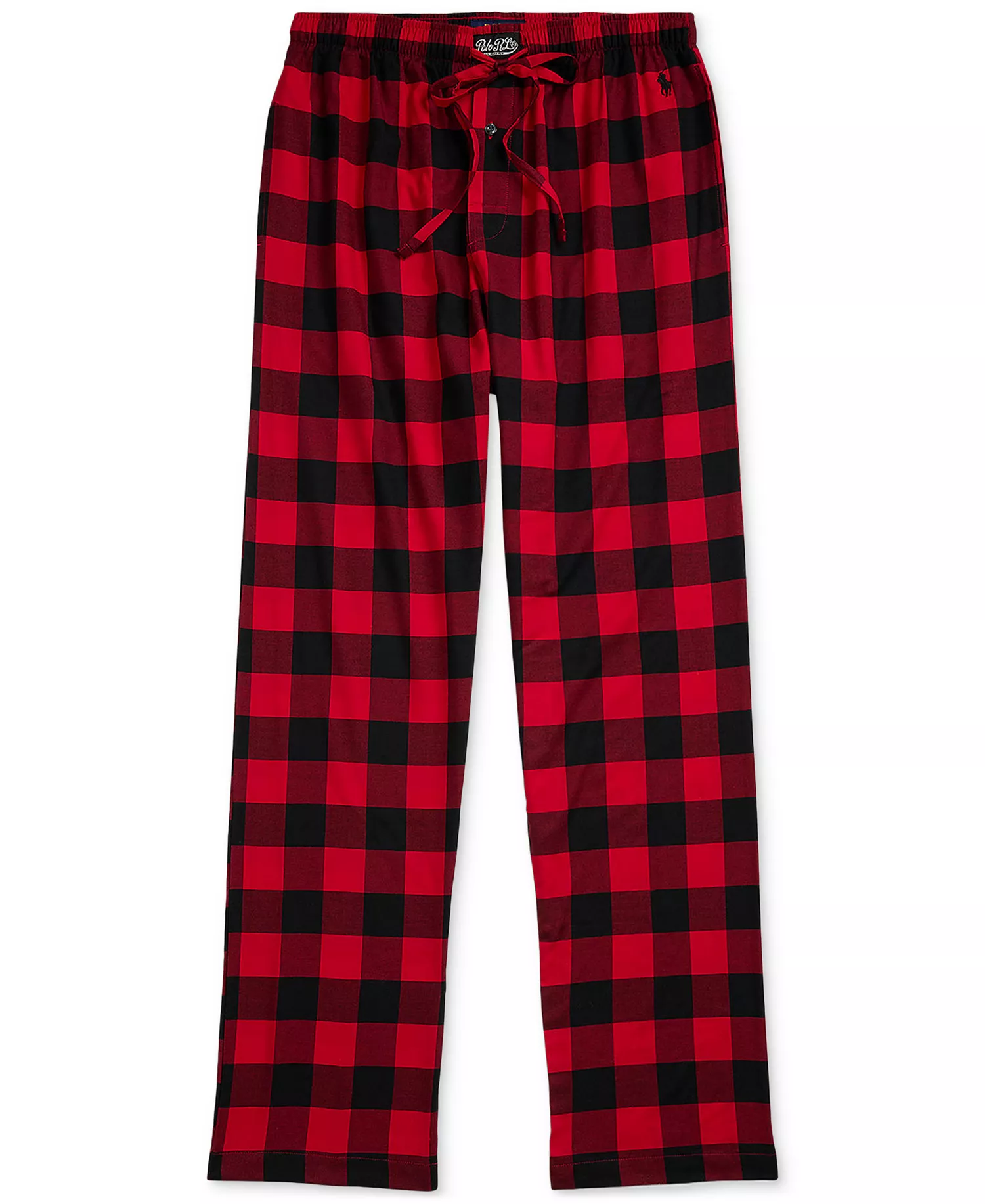 Men's Plaid Flannel Pajama Pants - Red Plaid - L