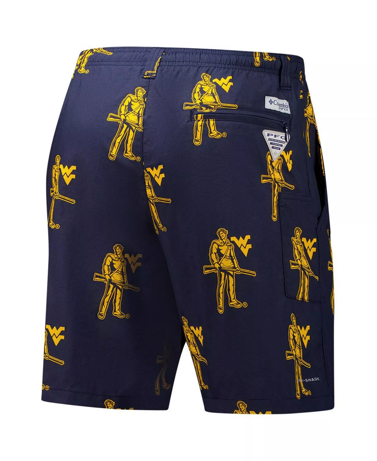 Men's Navy West Virginia Mountaineers Backcast III Printed Shorts - Navy - L