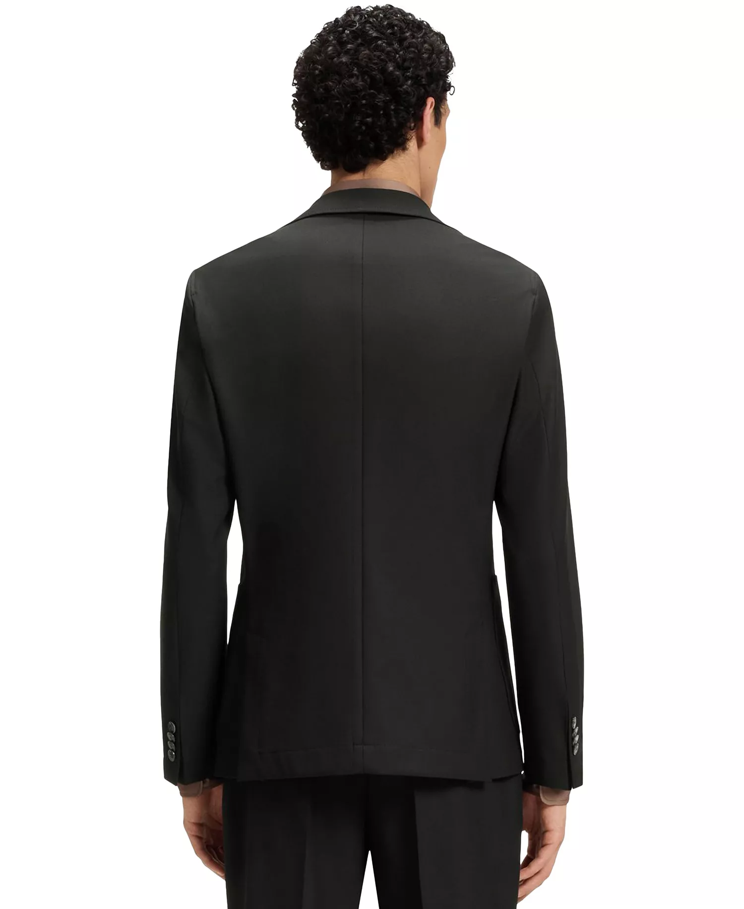Men's Machine-Washable Stretch Slim-Fit Blazer - Black - 38R