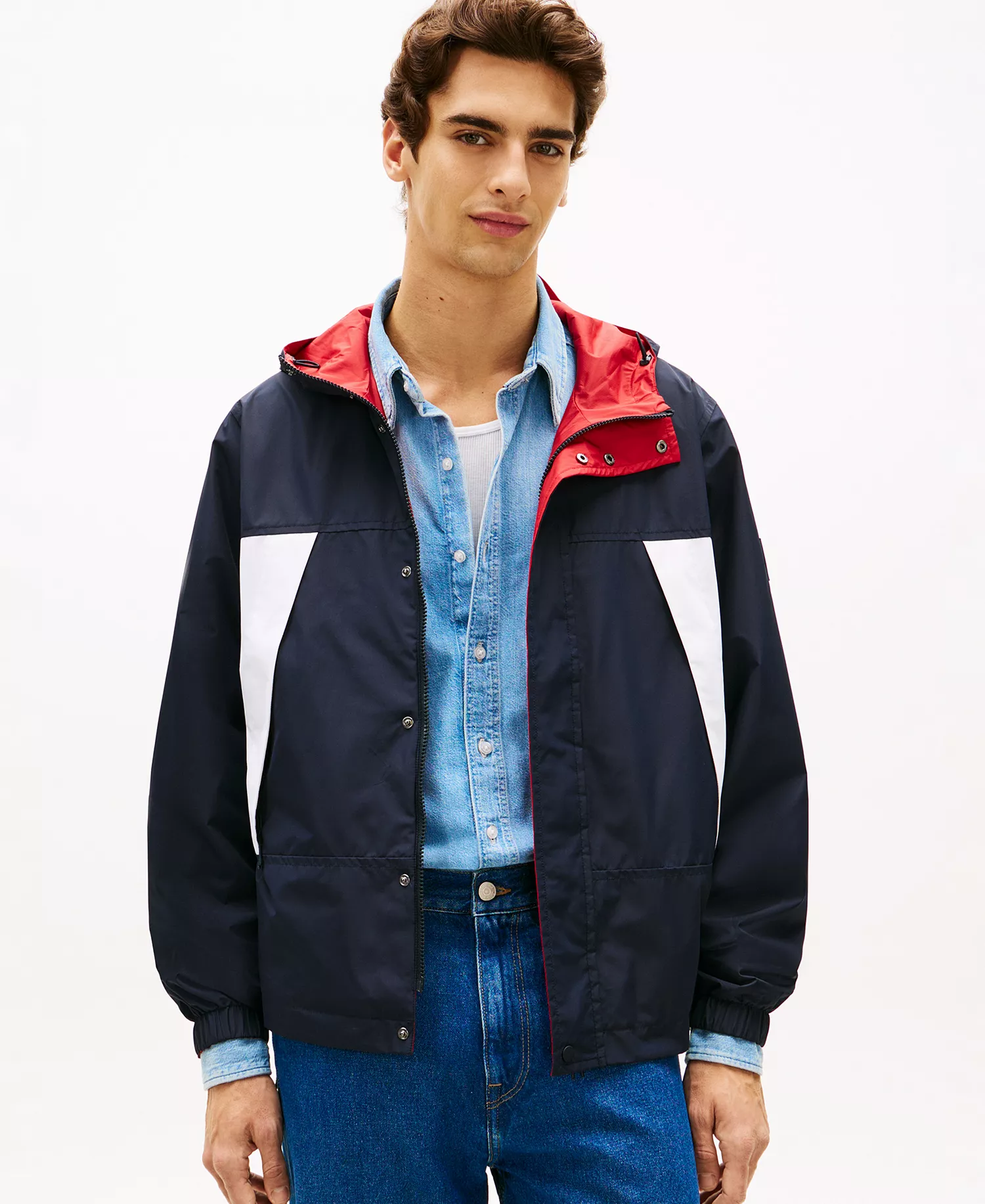 Men's Reversible Colorblock Jacket - Desert Sky - L