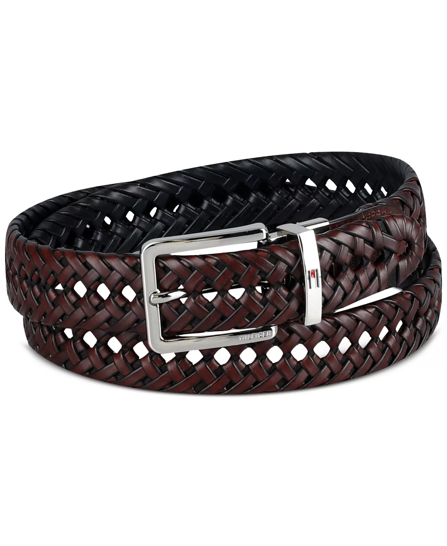 Men's Reversible Lace Logo Belt - Black/Brown - L (38-40)