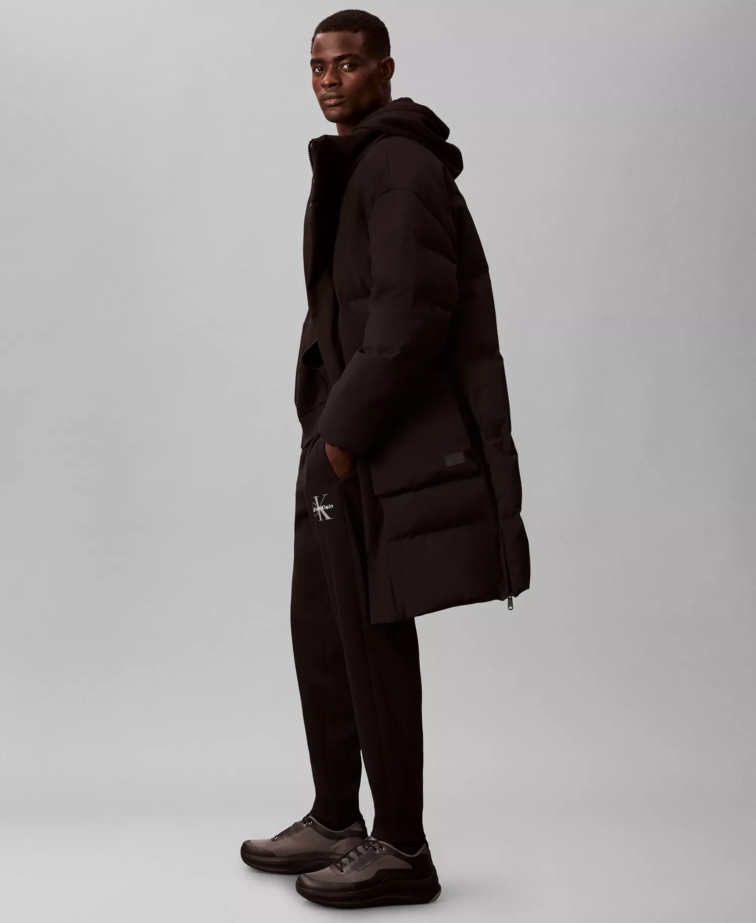 Men's Monogram Logo Fleece Joggers - Black - 2XL