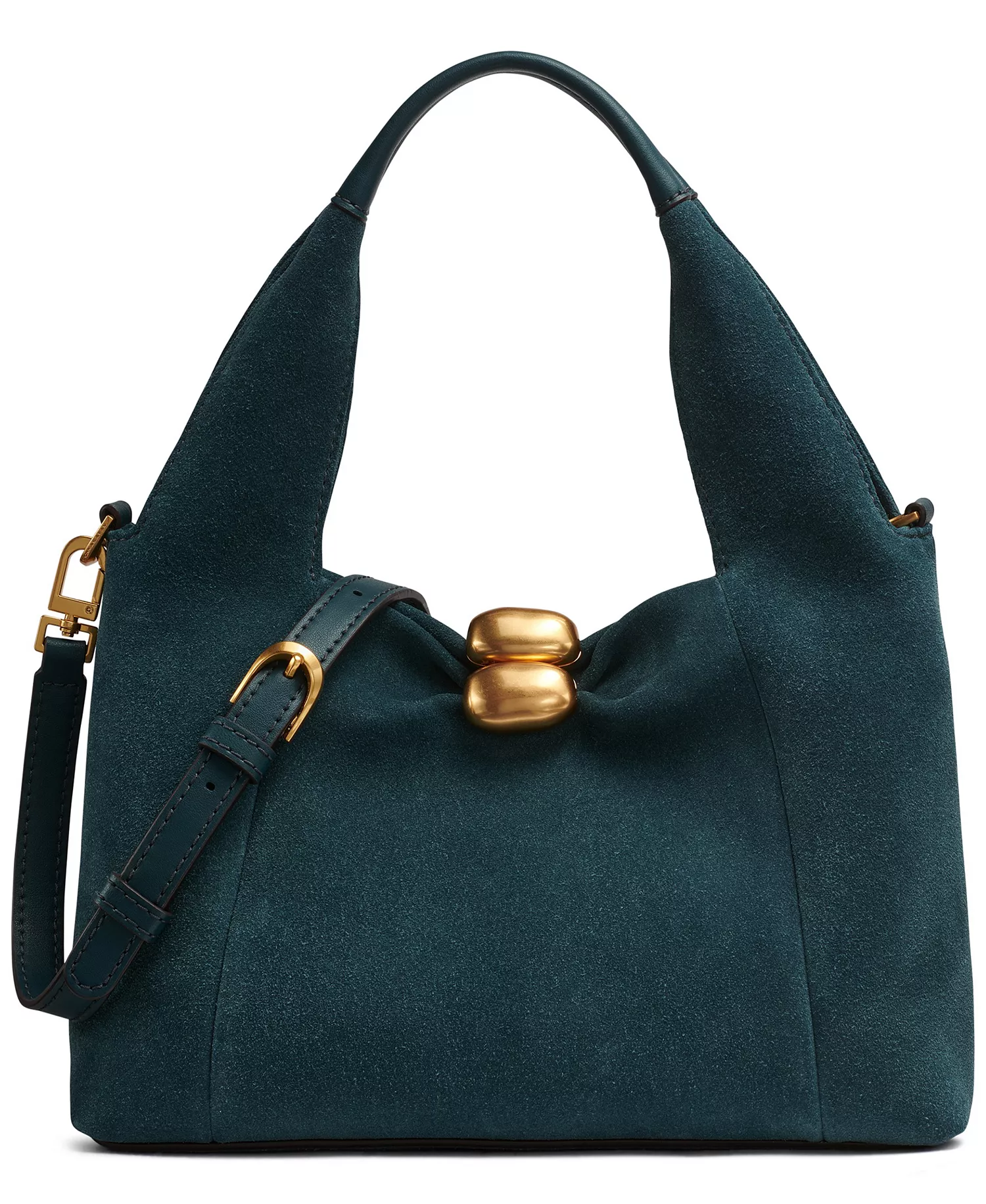 Organza Suede Crossbody Bag - Hudson Gray - NO SIZE