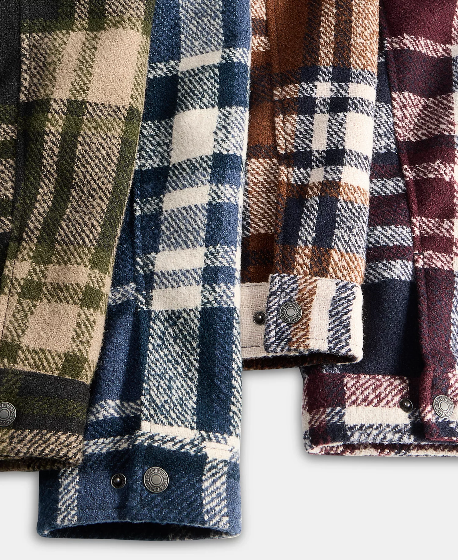 Men's Plaid Shirt Jacket - Blue Plaid - L