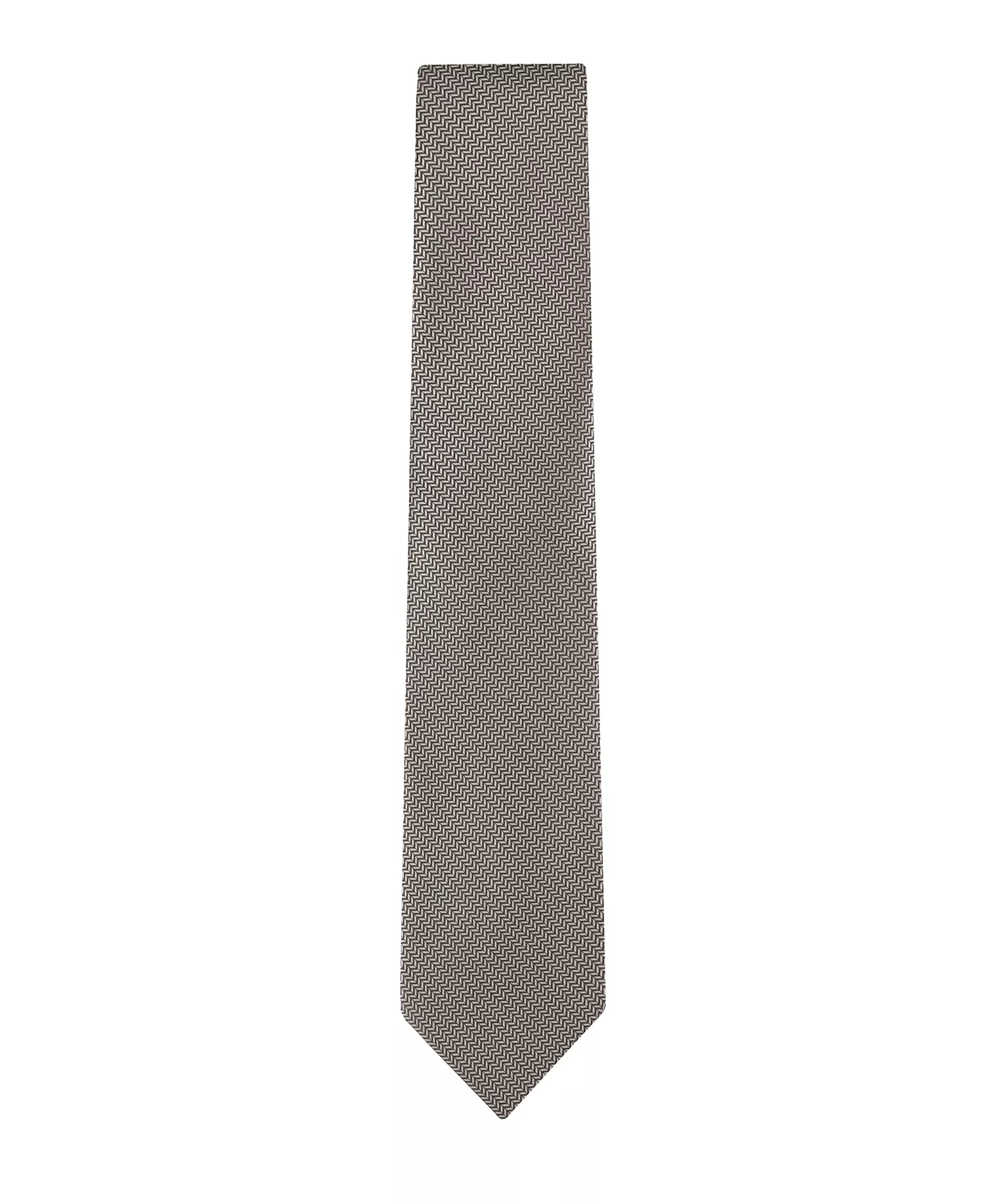 Men's Mason Chevron Striped Tie - Taupe - ONE SIZE