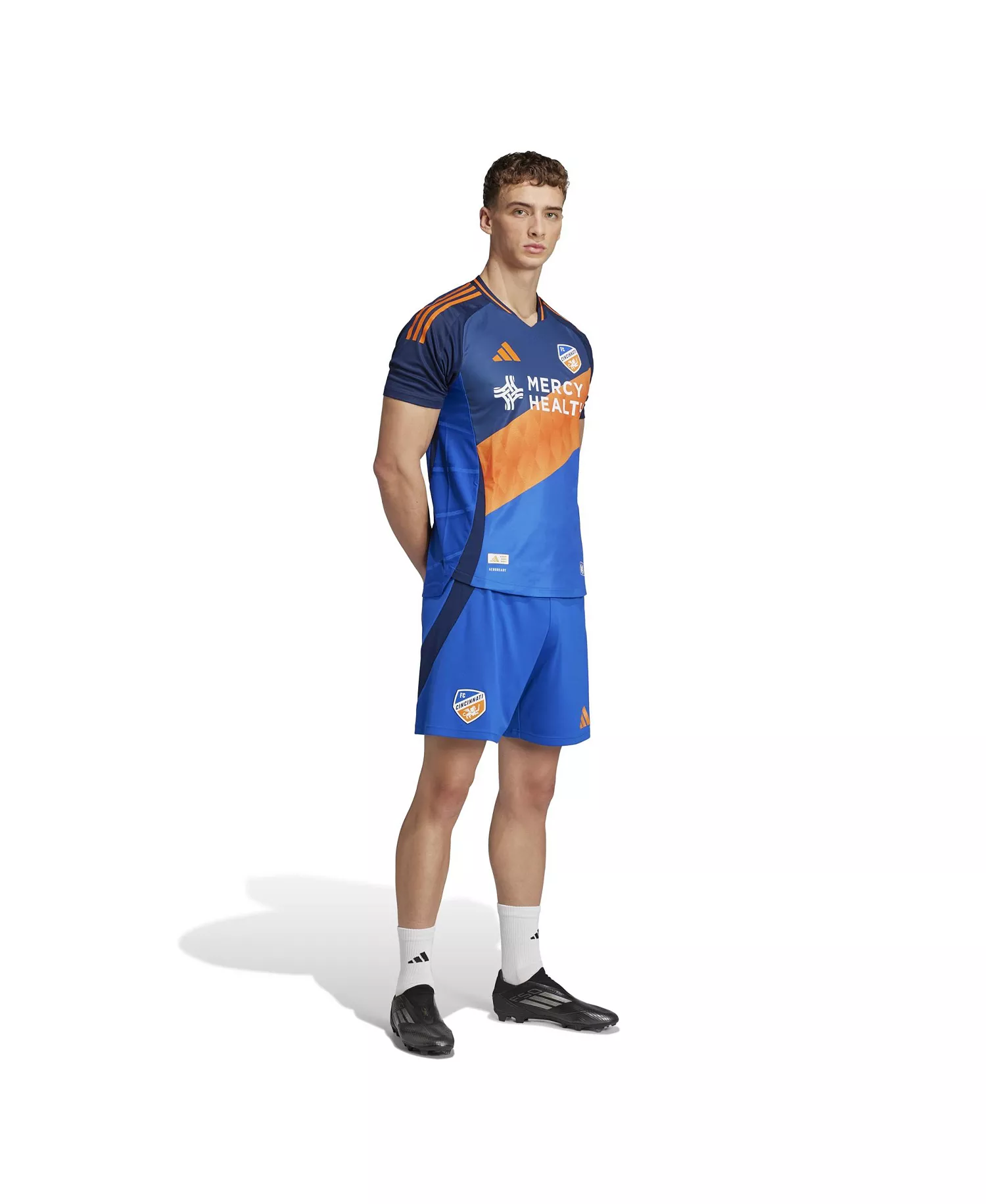 Men's Blue FC Cincinnati Home 2025 Orange and Blue Legacy Kit Authentic Shorts - Blue - 2XL