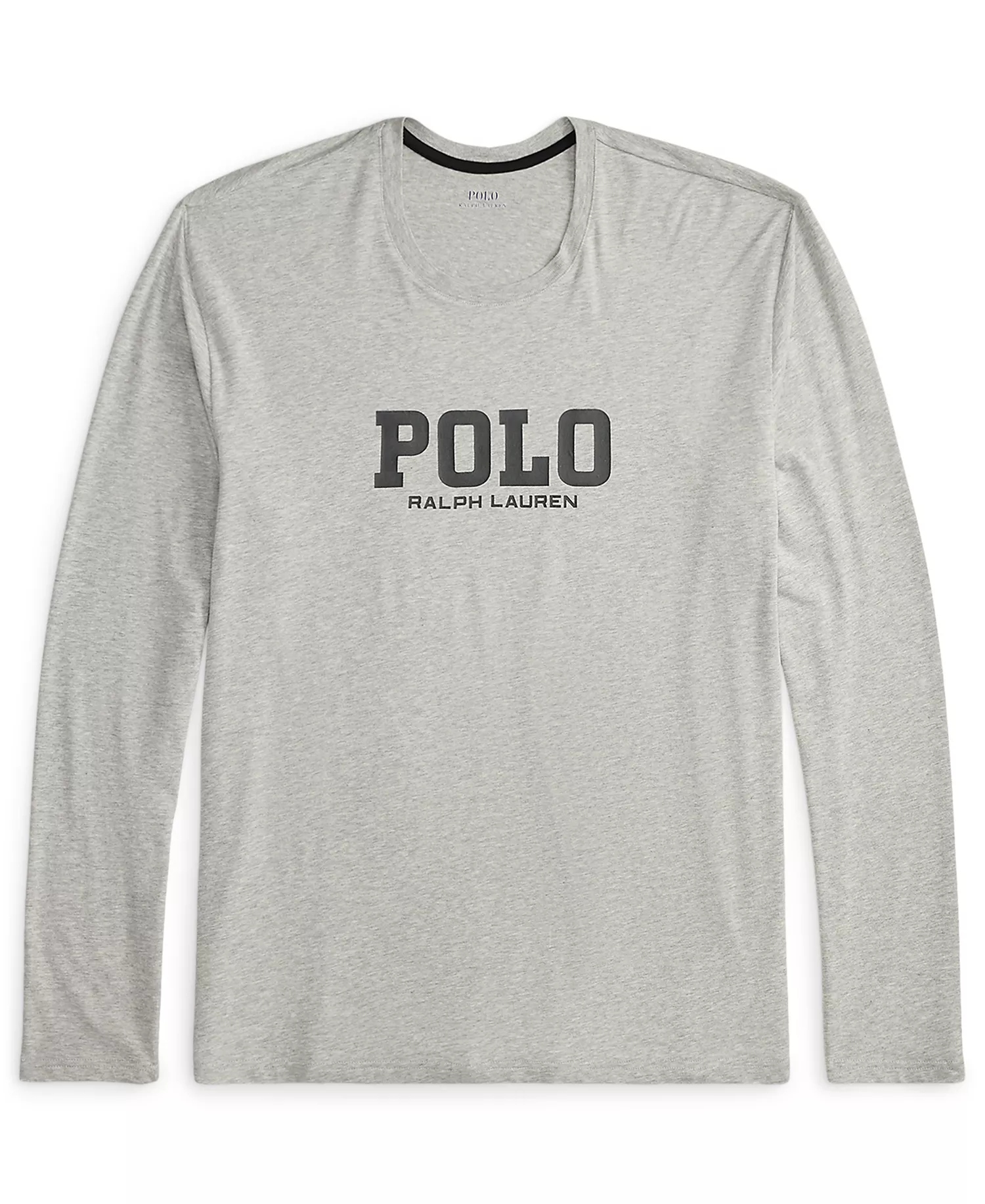 Men's Long Sleeve Crewneck T-Shirt - Andover Heather/Polo Black Logo - L