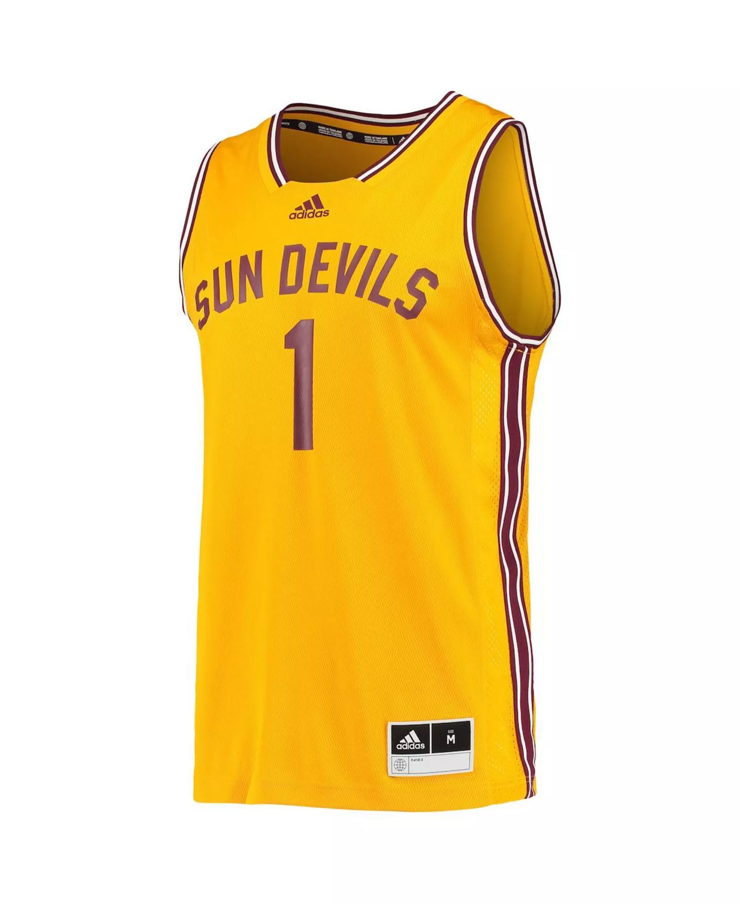 Men's #1 Gold Arizona State Sun Devils Reverse Retro Jersey - Gold - 2XL