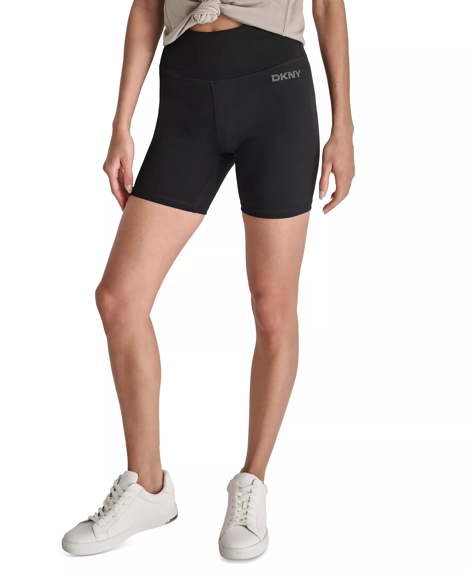 Women's Studded Logo Bike Shorts - Black - L