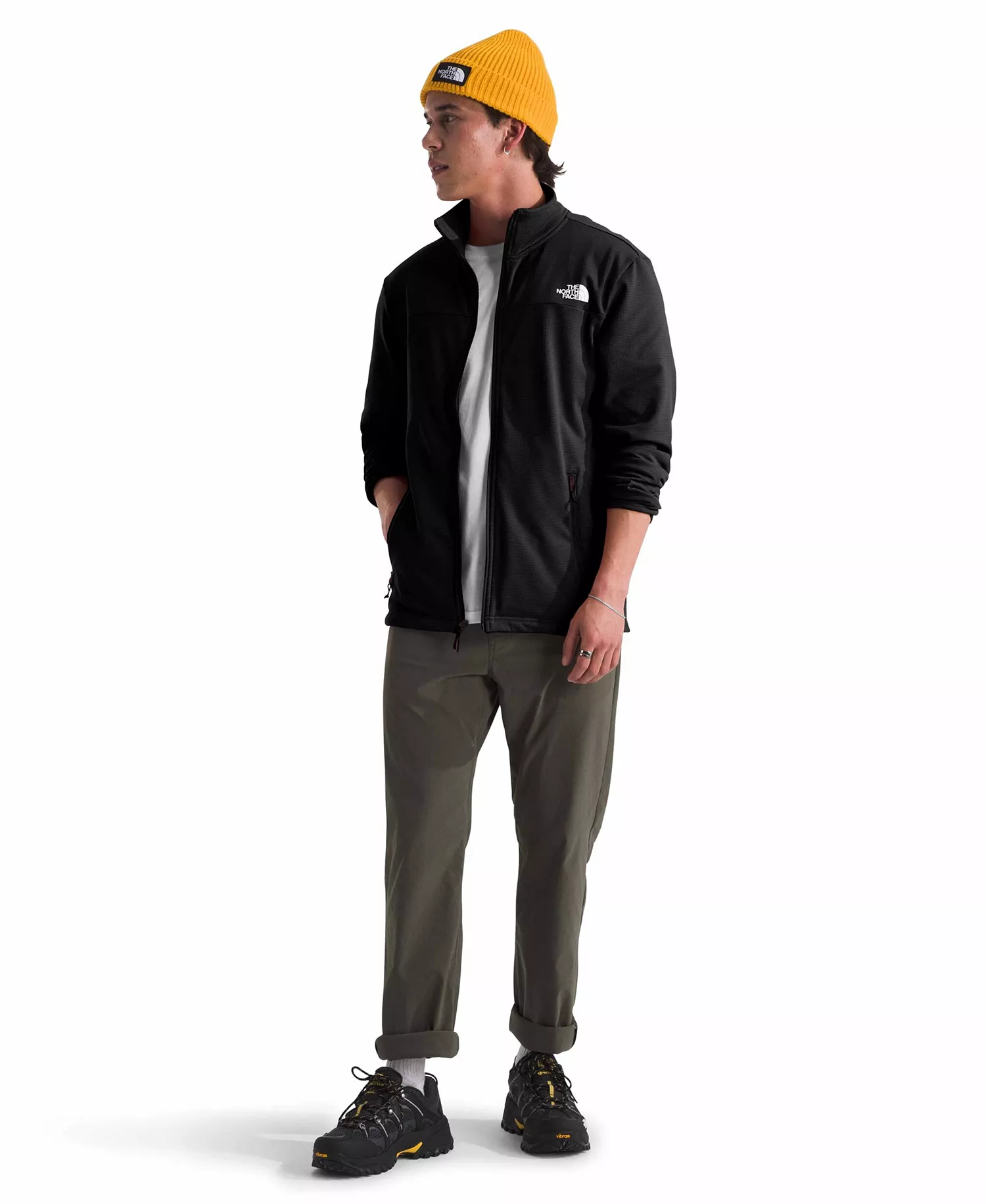 Men's Cedar Trail Grid Fleece Full Zip Jacket - Black - 2XL