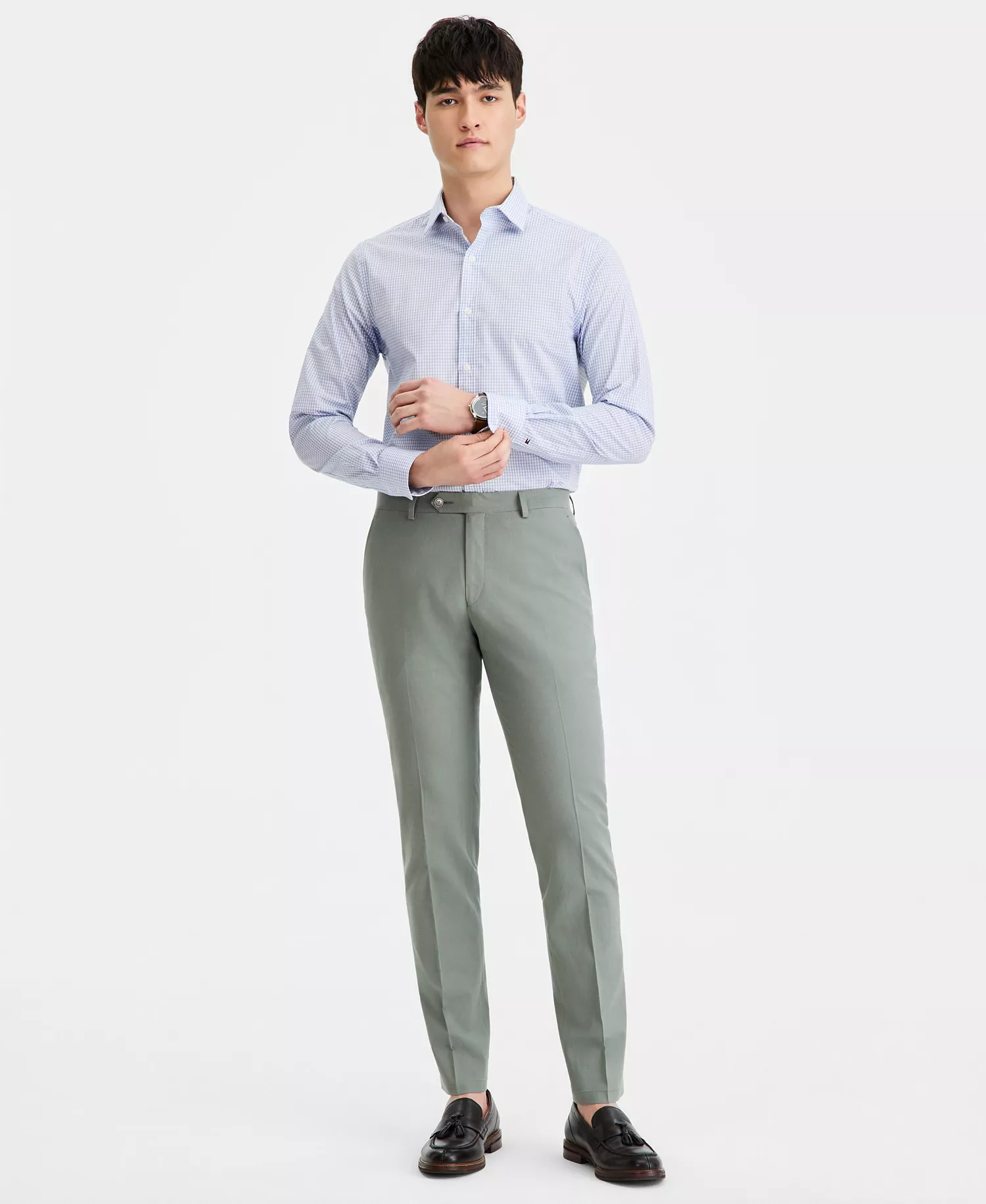 Men's Modern-Fit Linen Pants - Light Tan - 30 - 30