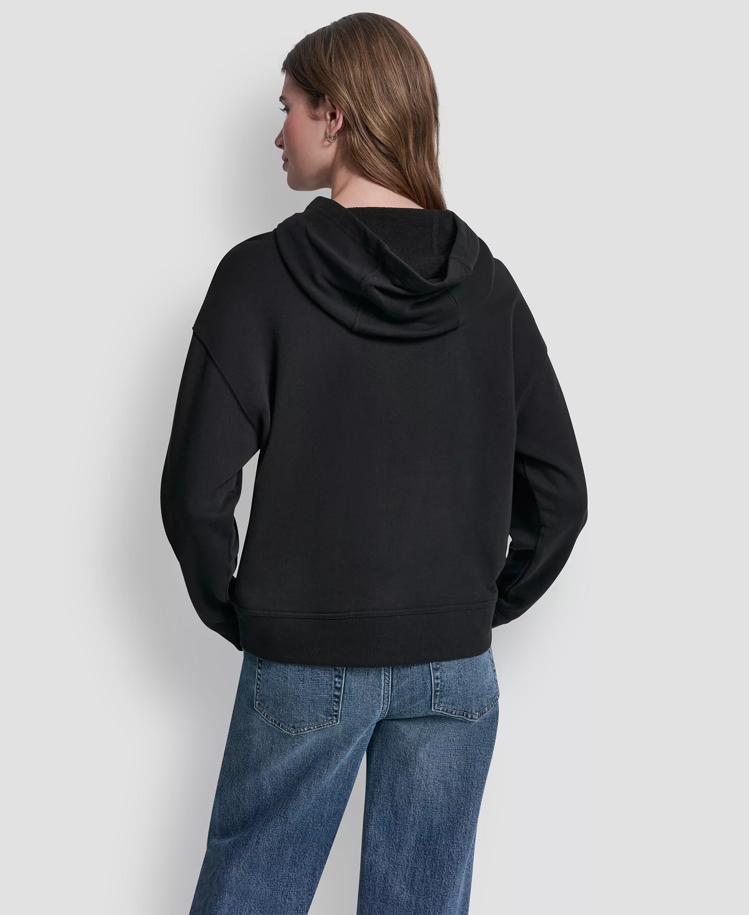 Women's Stacked Rhinestone Foil Logo Hoodie - Bk/silv Silver - L