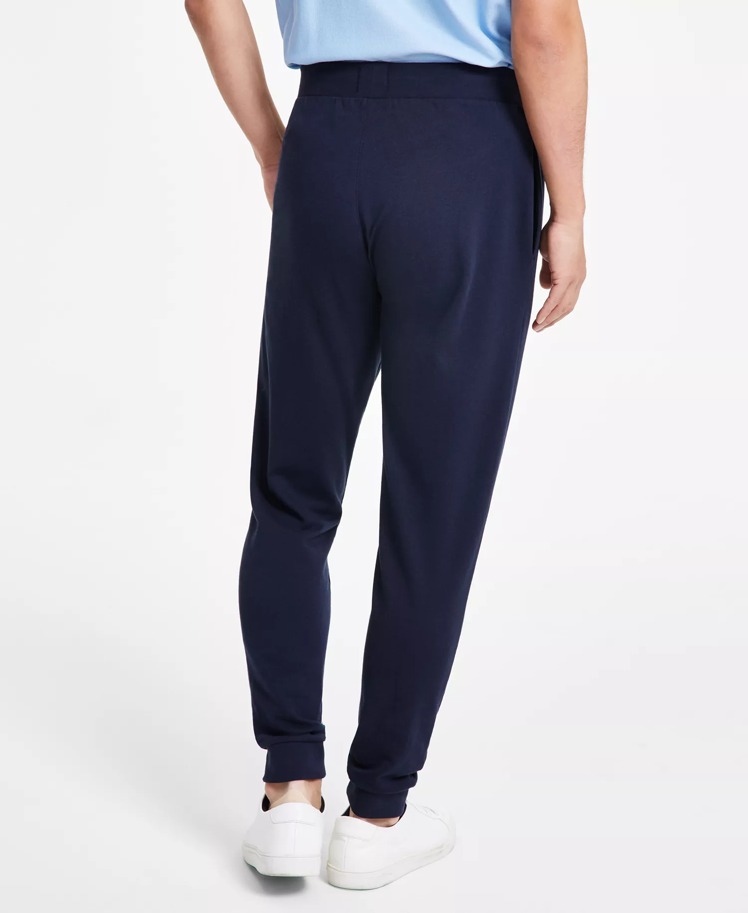 HUGO Men's Ease Drawstring French Terry Lounge Pants - Dark Blue - L