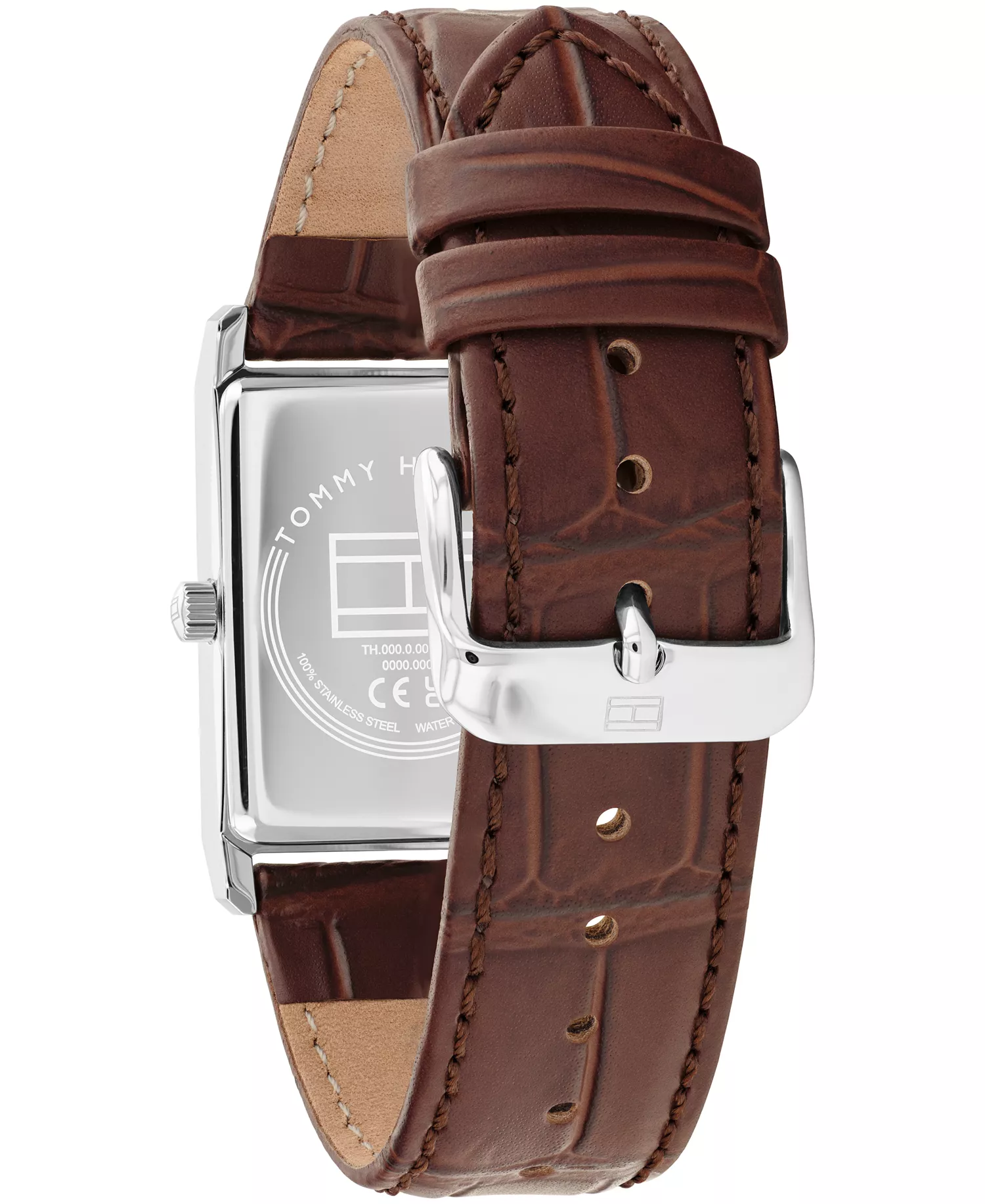 Men's Quartz Brown Leather Watch, 25.5 mm - Brown - ONE SIZE