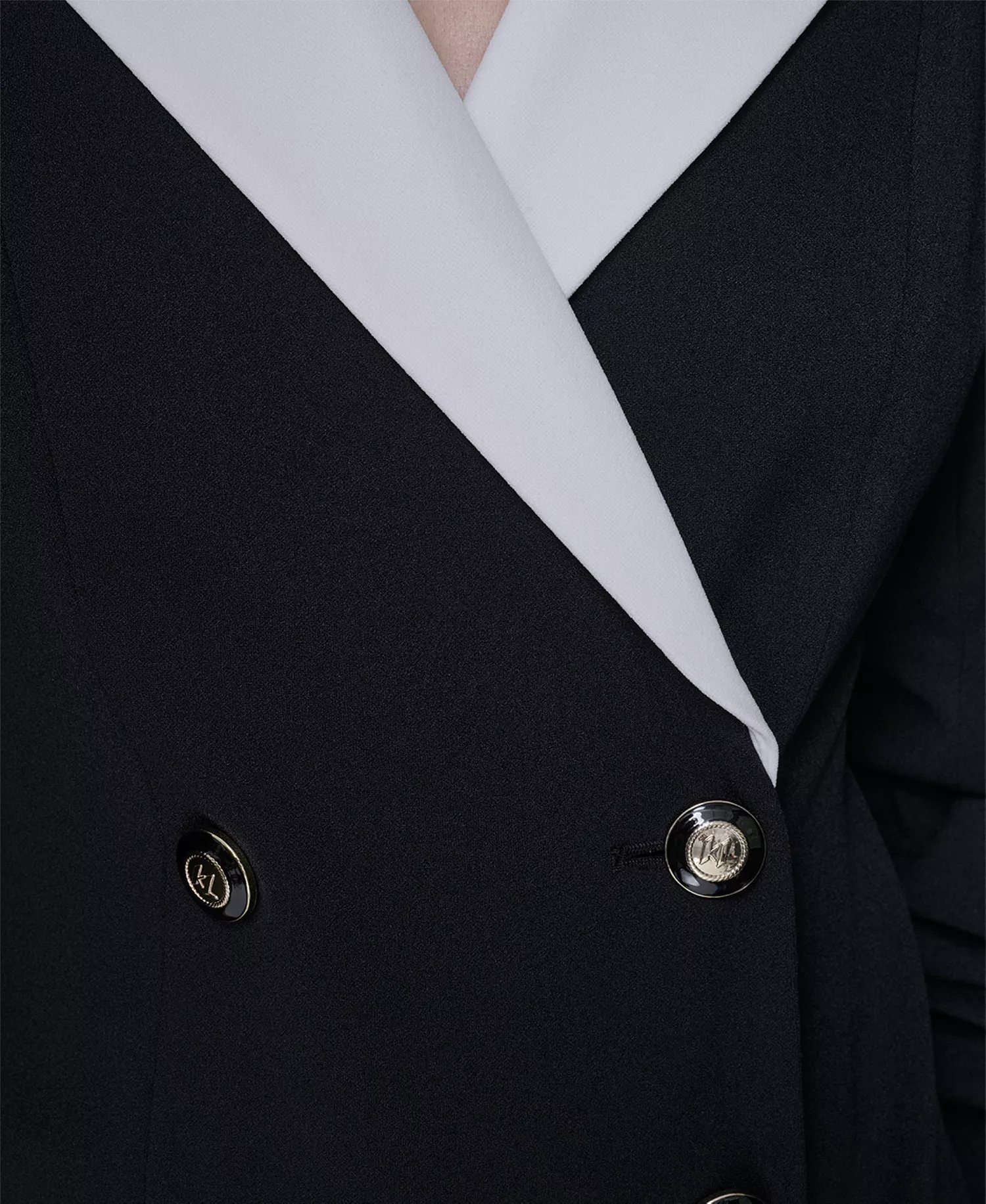 Women's Double-Breasted Blazer Dress - Black - 10