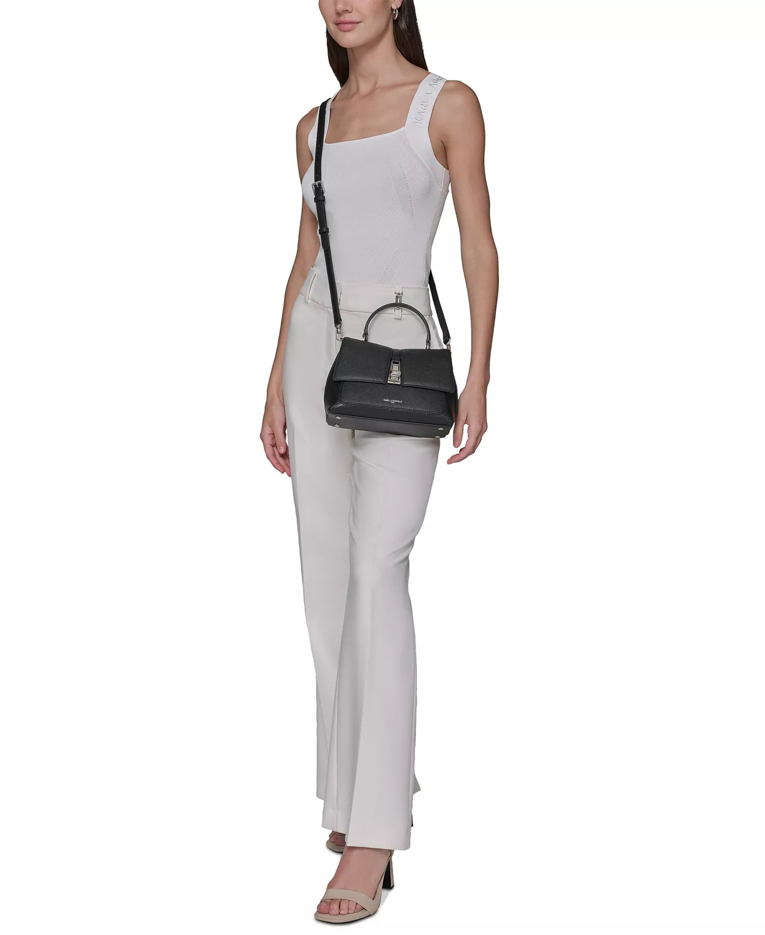 Mercerie Leather Crossbody  - White/black 1 - NO SIZE