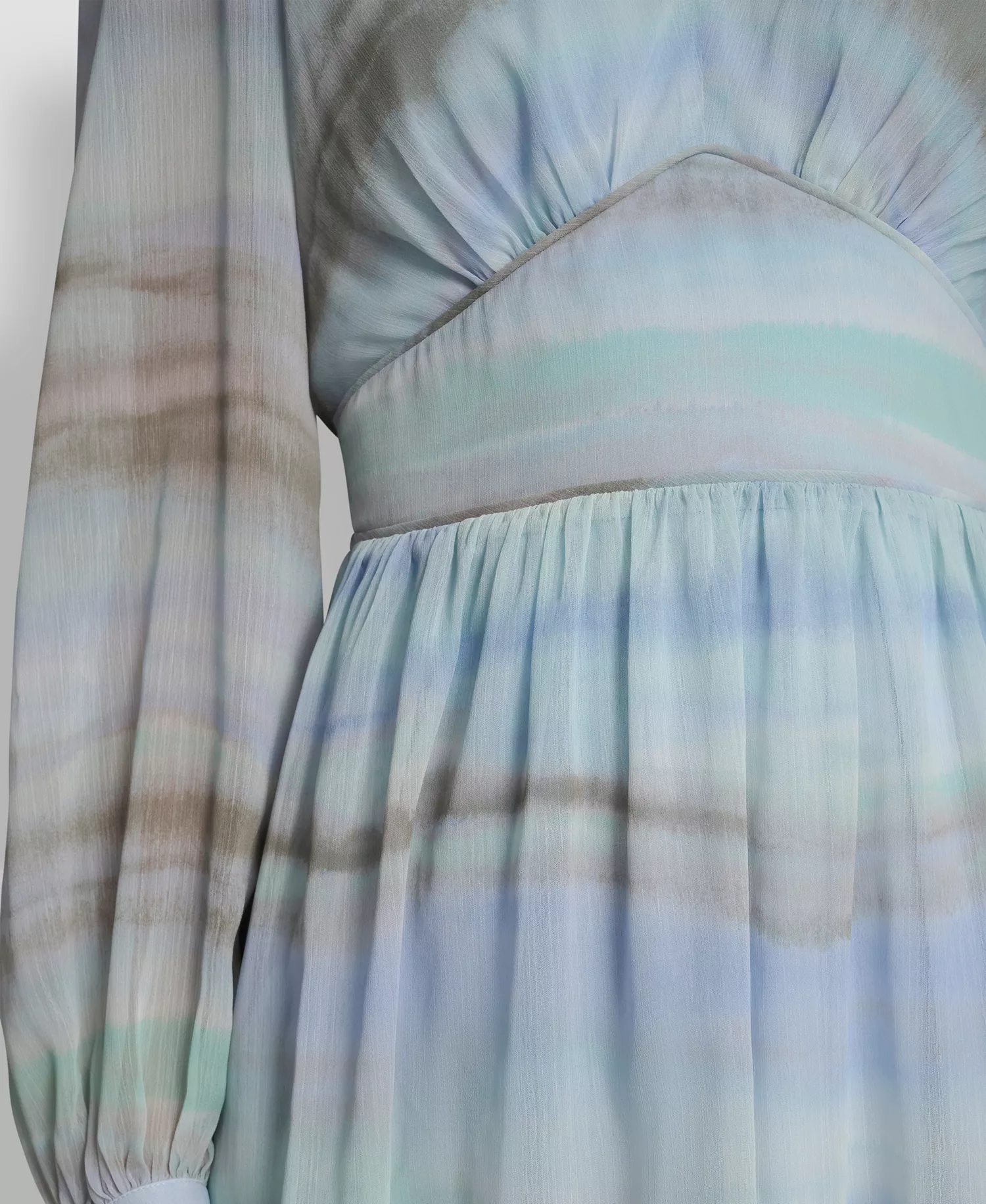 Women's V-Neck Smocked Waist Fit and Flare Dress - Skyway Multi - 10