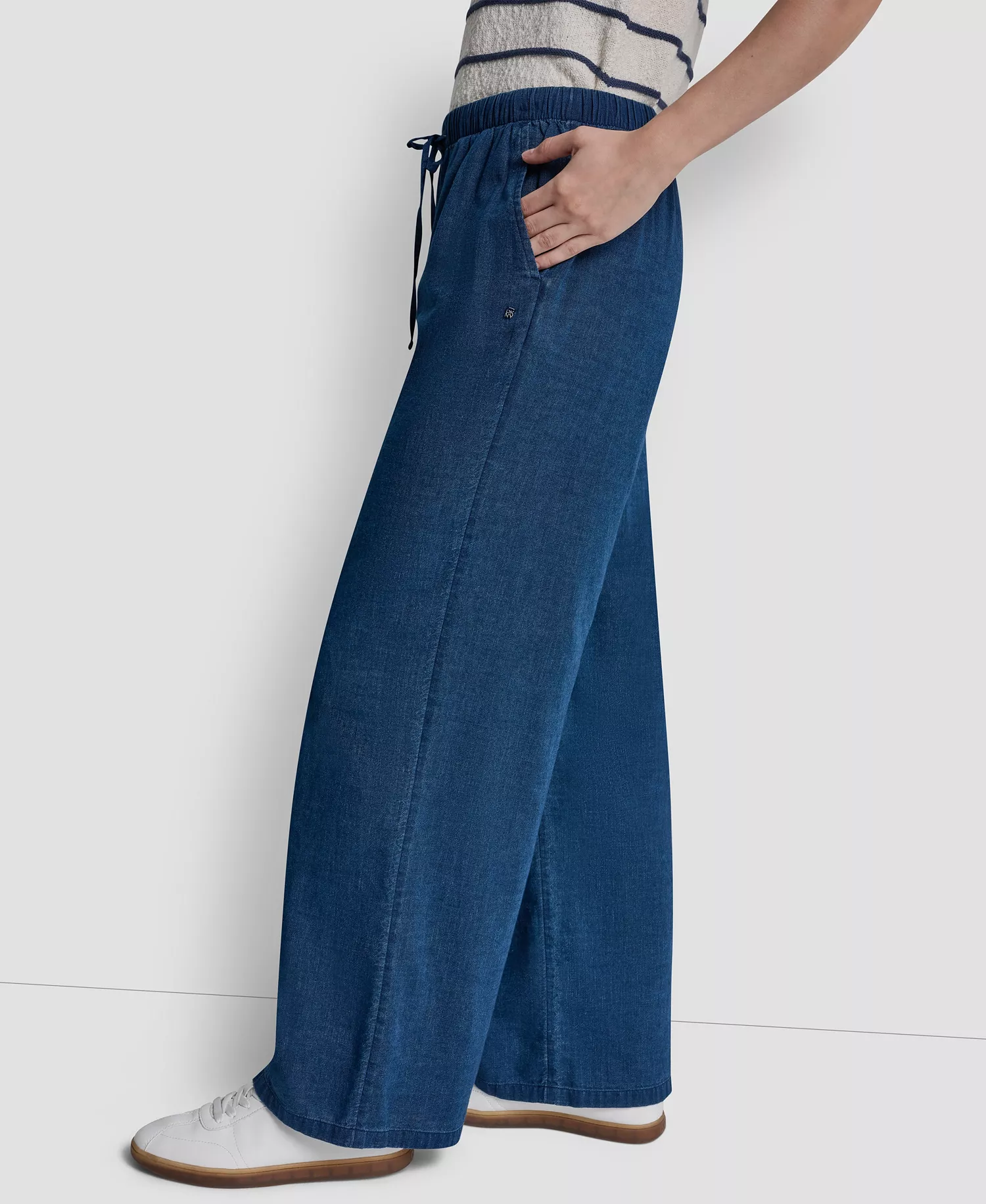 Petite Pull-On Relaxed Fit Pants - Indigo - PL