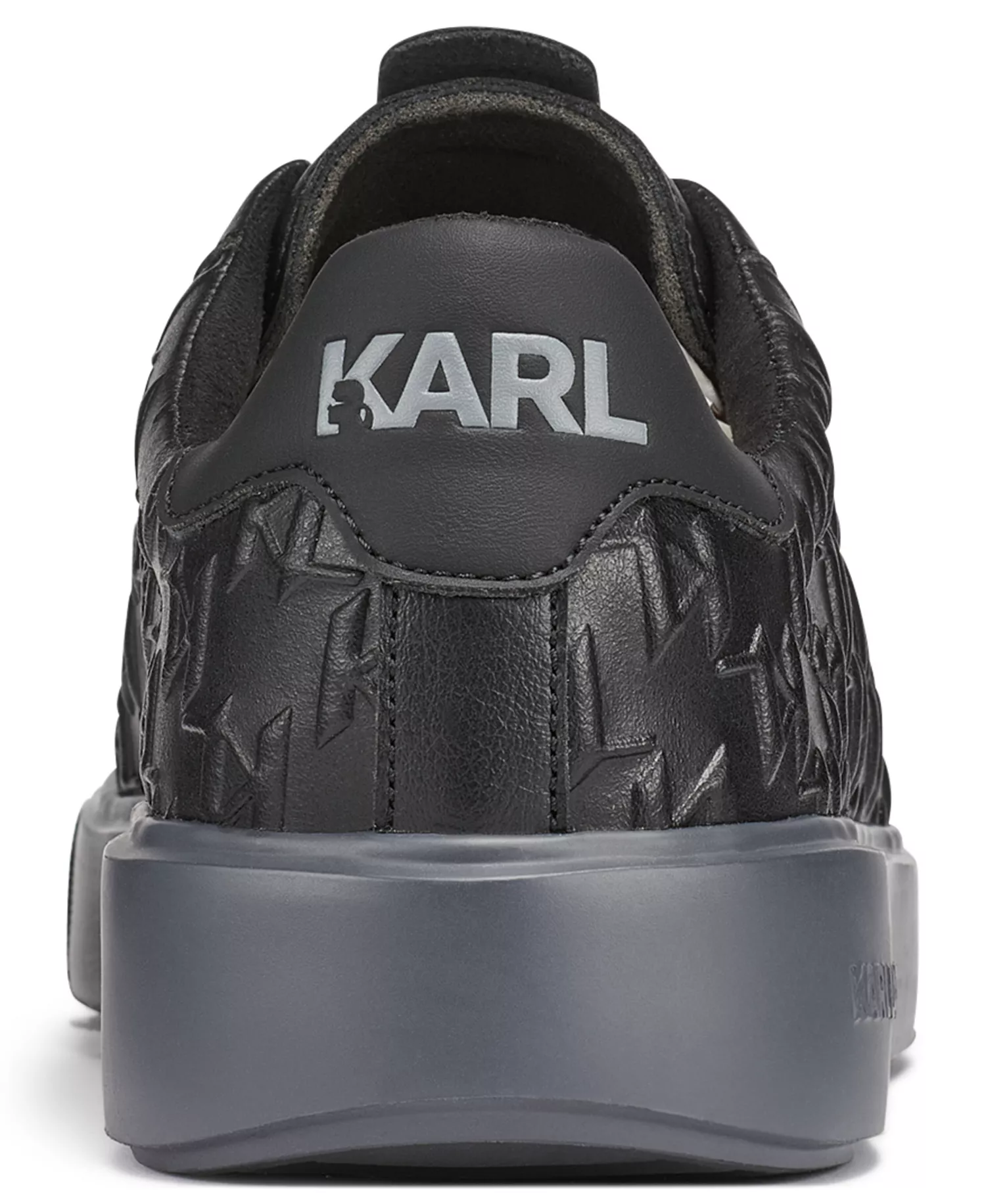 Men's Side Embossed Logo Sneakers - Black - 12M