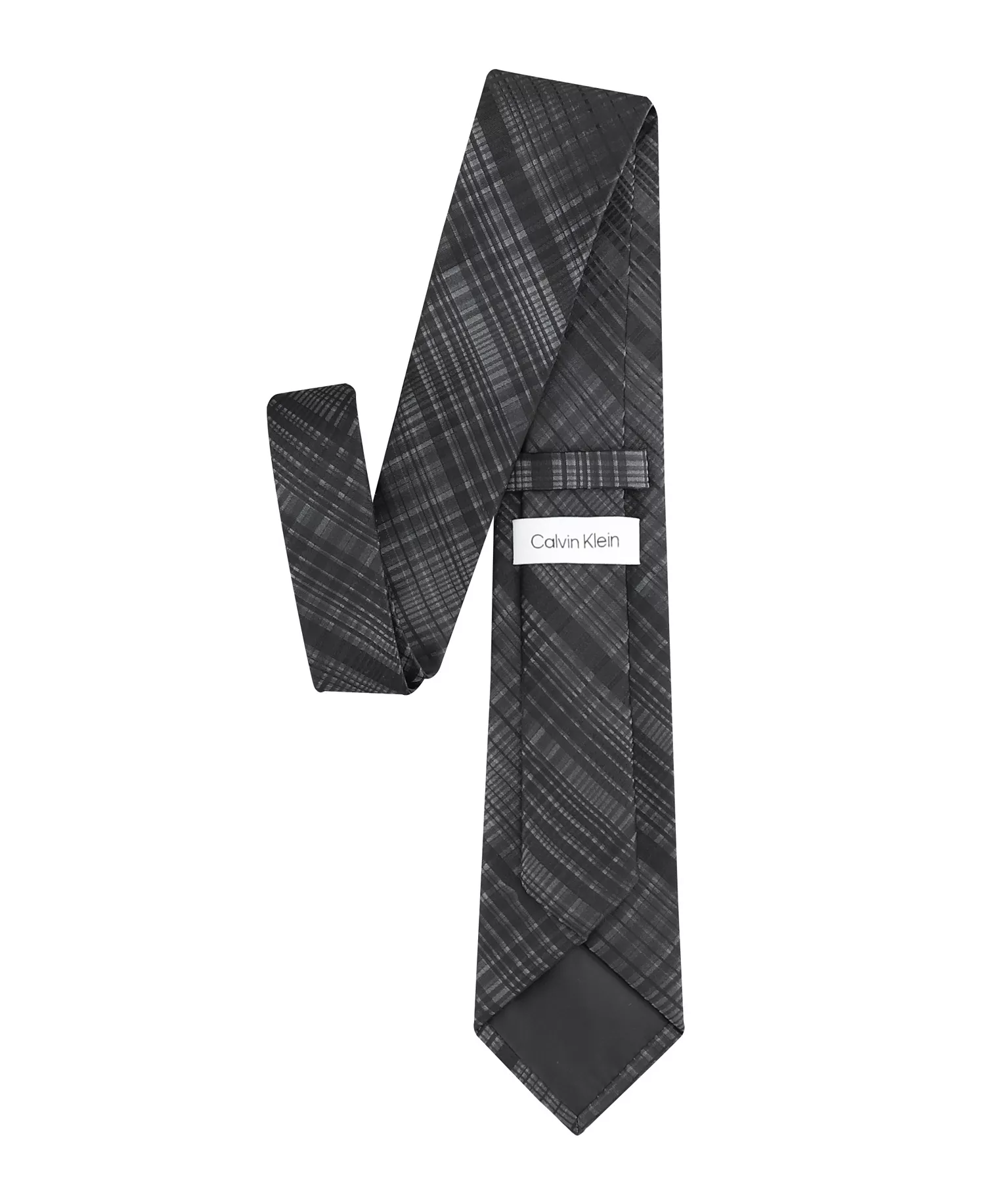 Men's Kalie Ombre Plaid Tie - Gray - ONE SIZE